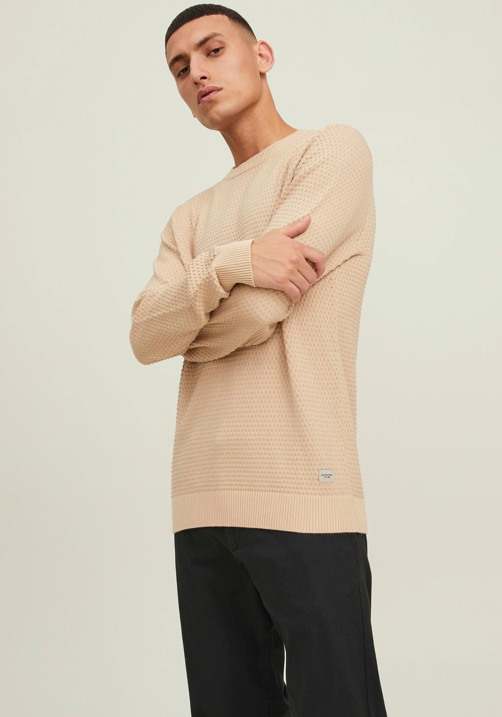 Jack & Jones Rundhalspullover »ATLAS KNIT CREW NECK« von jack & jones