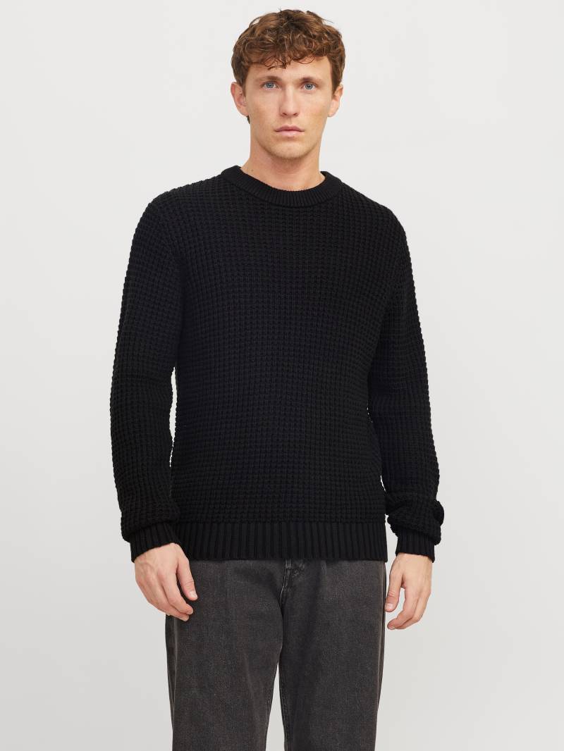 Jack & Jones Rundhalspullover »JCOZION KNIT CREW NECK BF«, mit markanter Struktur von jack & jones