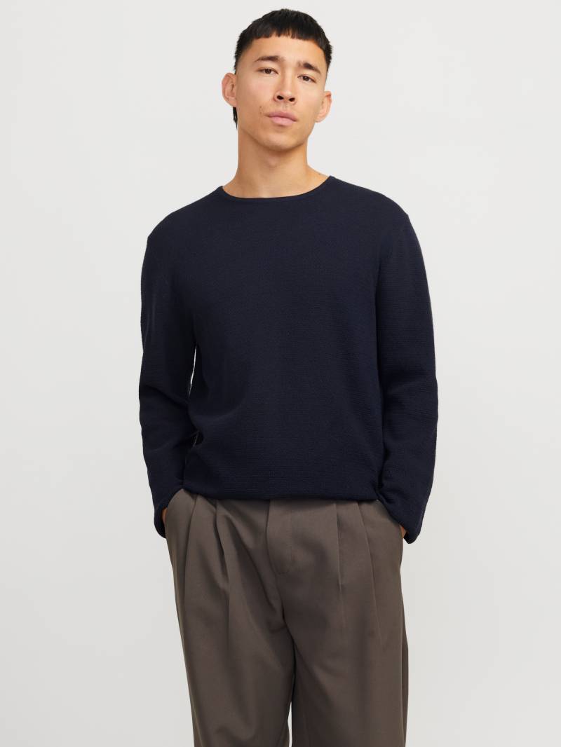 Jack & Jones Rundhalspullover »JJEGEORGE KNIT CREW NECK NOOS«, in Strick Optik von jack & jones