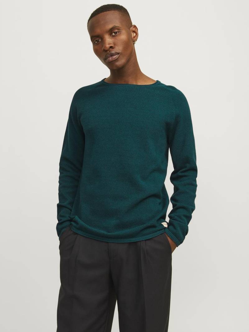 Jack & Jones Rundhalspullover »JJEHILL KNIT CREW NECK NOOS«, aus Strukturstrick von jack & jones