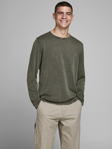 Jack & Jones Rundhalspullover »JJELEO KNIT CREW NECK NOOS« von jack & jones