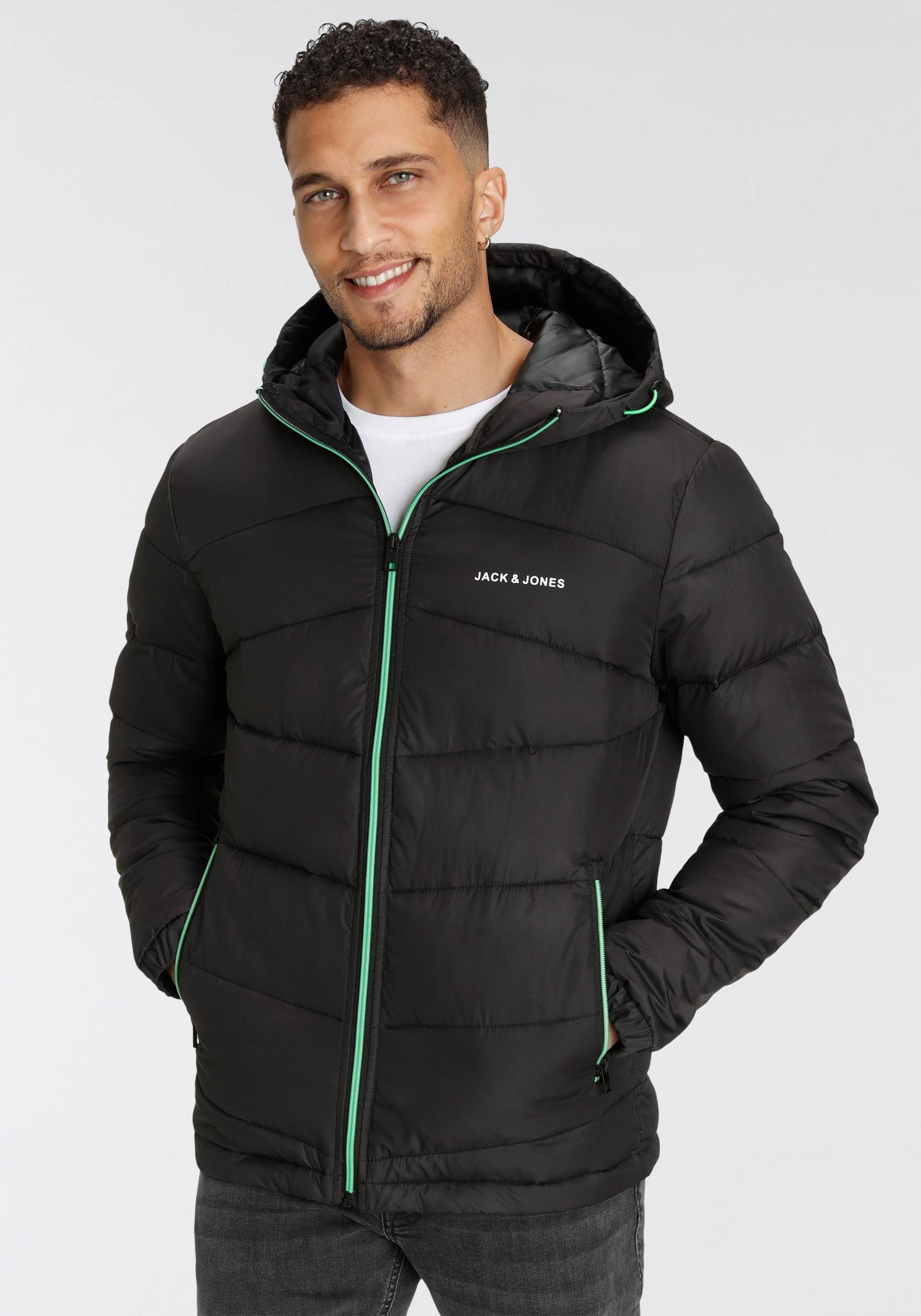 Jack & Jones Steppjacke »JJ JJGLOBUS LIGHT PUFFER«, mit Kapuze von jack & jones