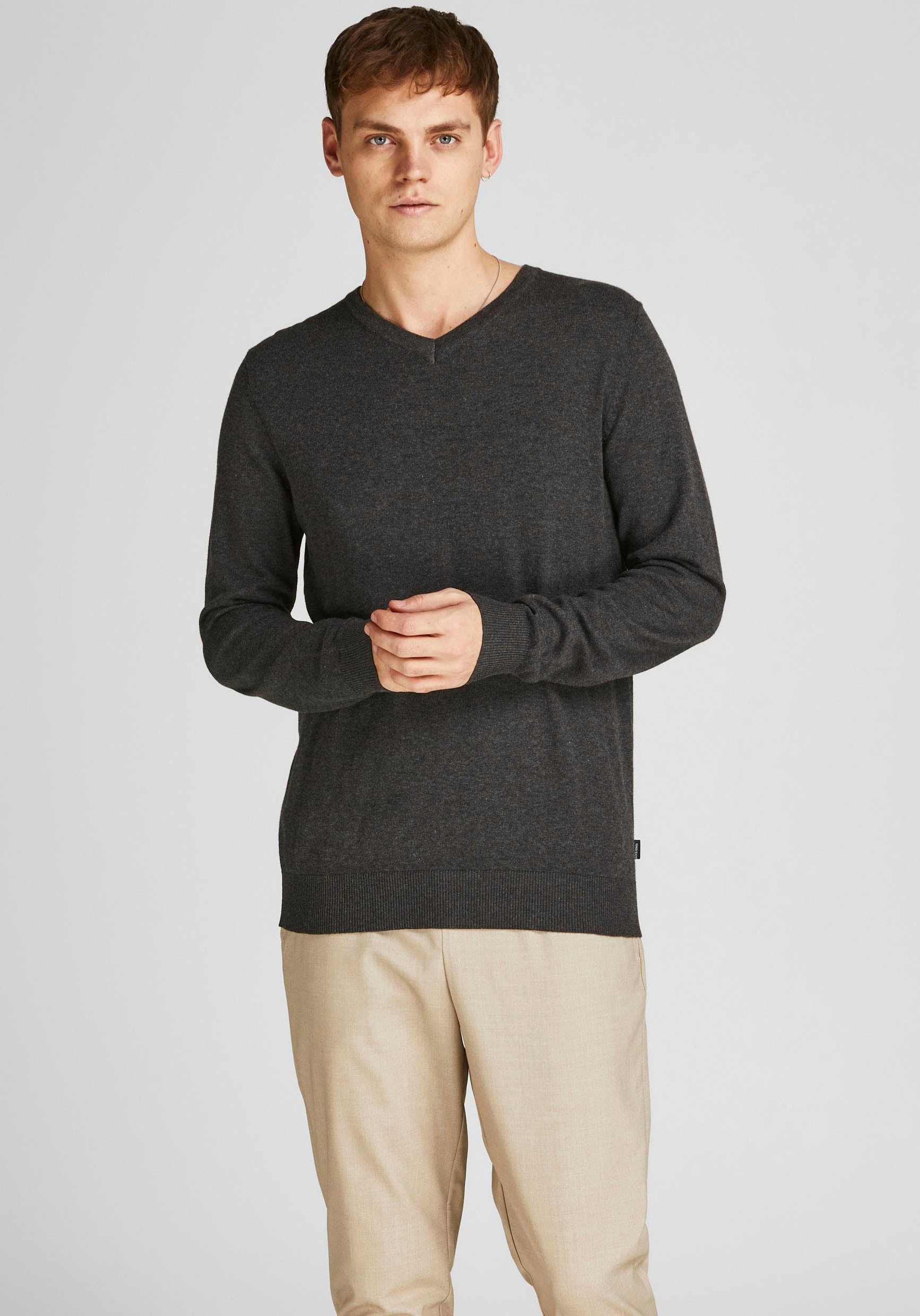 Jack & Jones V-Ausschnitt-Pullover »EMIL KNIT V-NECK« von jack & jones