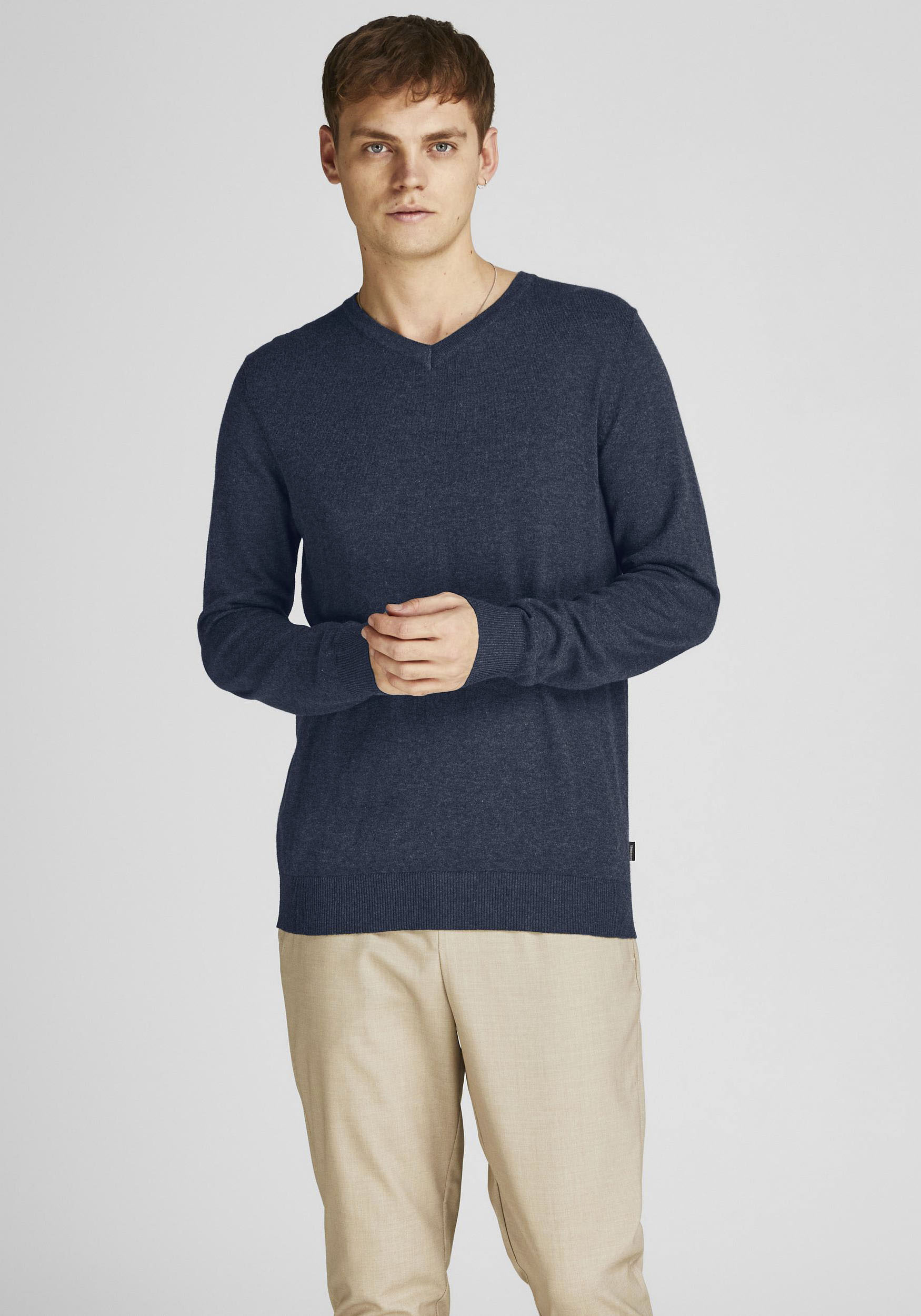 Jack & Jones V-Ausschnitt-Pullover »EMIL KNIT V-NECK« von jack & jones