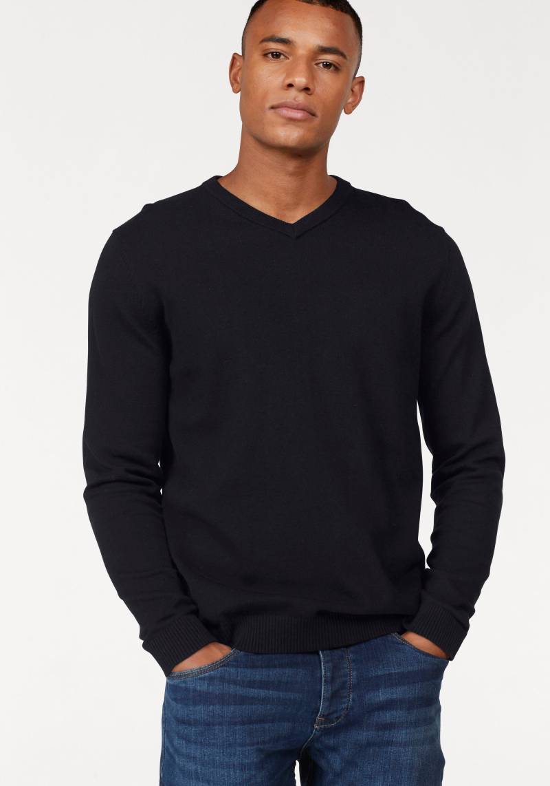 Jack & Jones V-Ausschnitt-Pullover »JJEBASIC KNIT V-NECK« von jack & jones