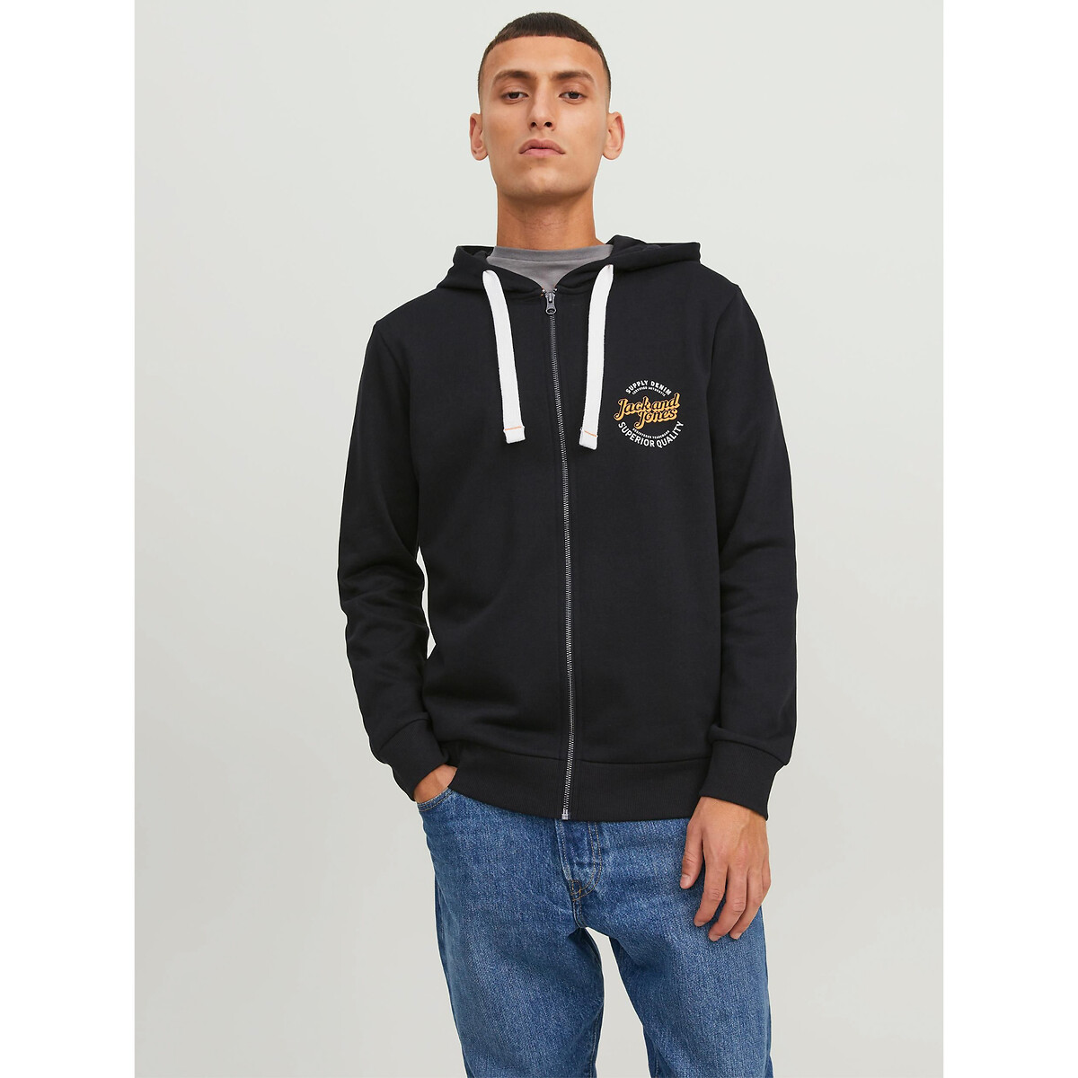 Kapuzensweatjacke Jjmikk, Reissverschluss von jack & jones