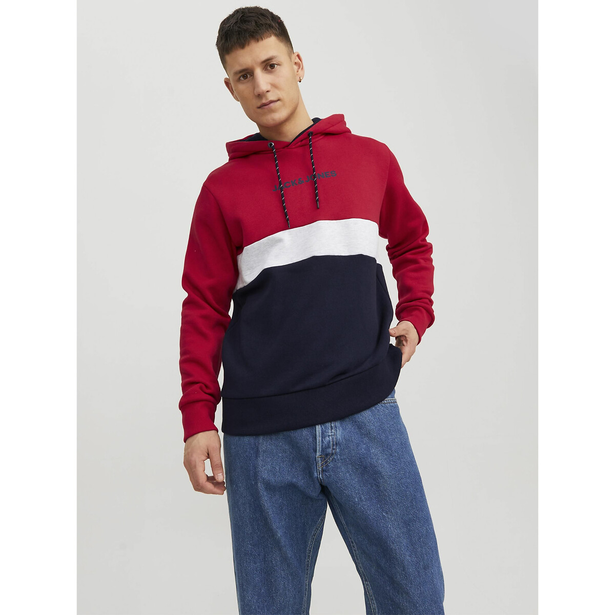 Kapuzensweatshirt Jjereid, Colorblock-Design von jack & jones