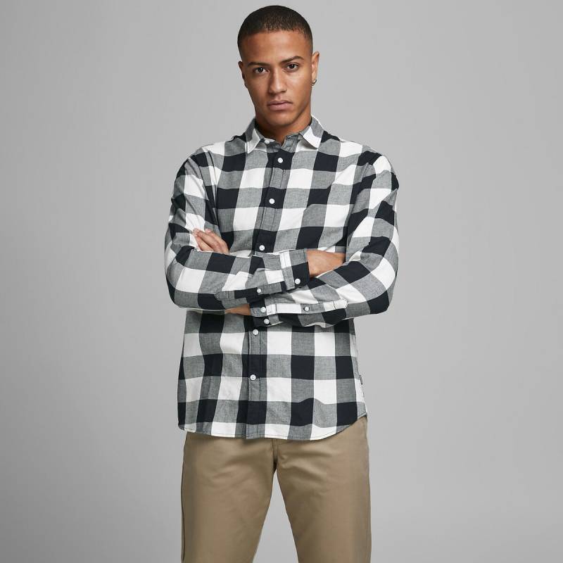 Kariertes Hemd Gingham Twill, Slim-Fit von jack & jones