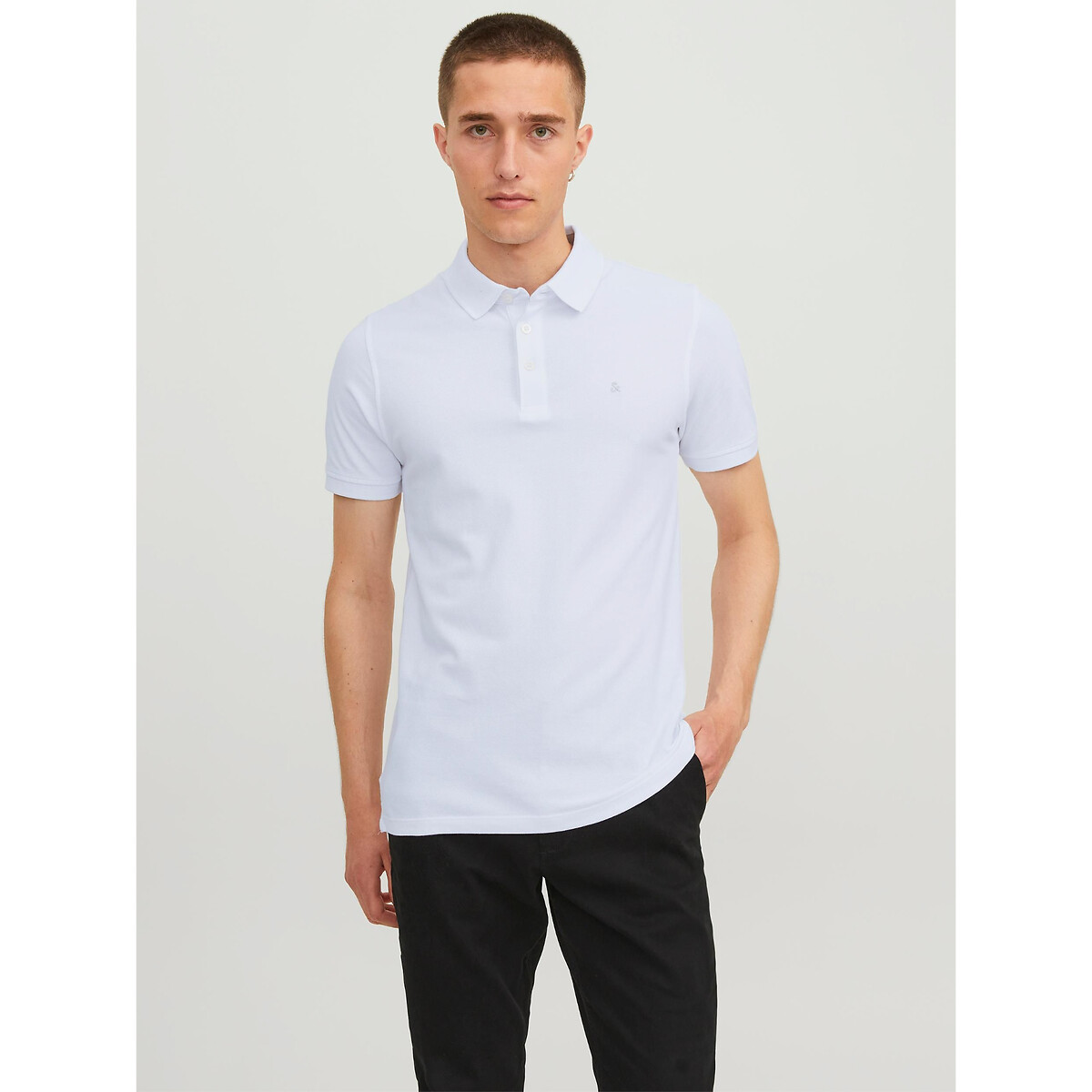 Kurzärmeliges Poloshirt aus Pikee von jack & jones