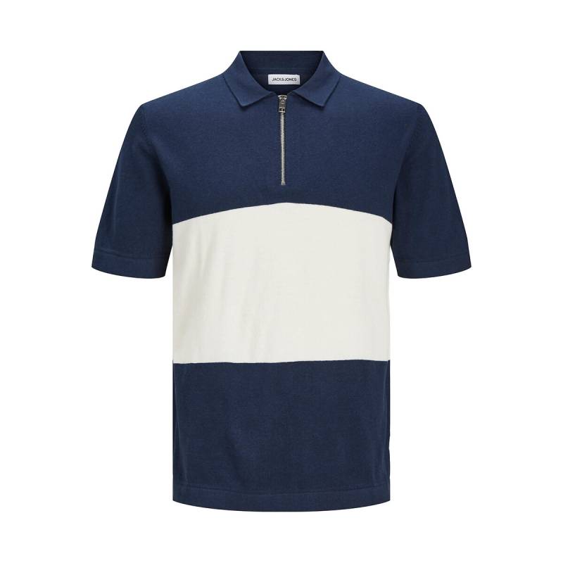 Poloshirt mit Reissverschluss, Stretch-Jersey von jack & jones