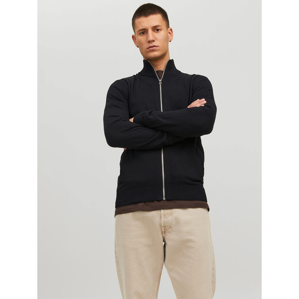 Strickjacke Jjeemil, Reissverschluss von jack & jones