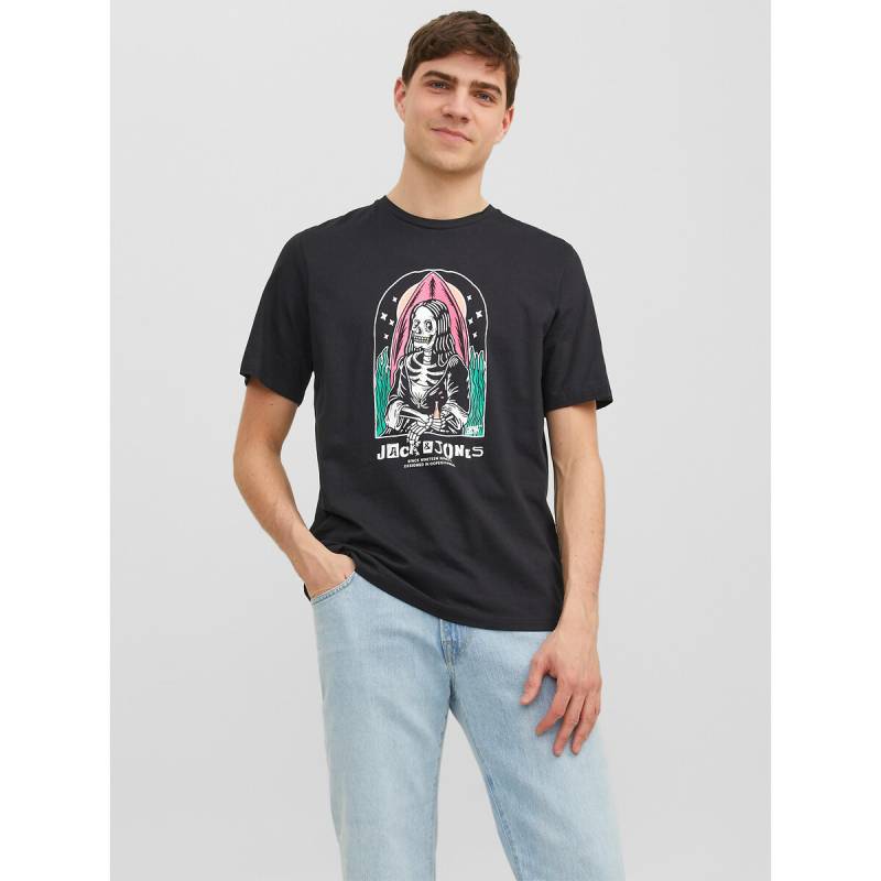 T-Shirt mit Totenkopf-Motiv von jack & jones