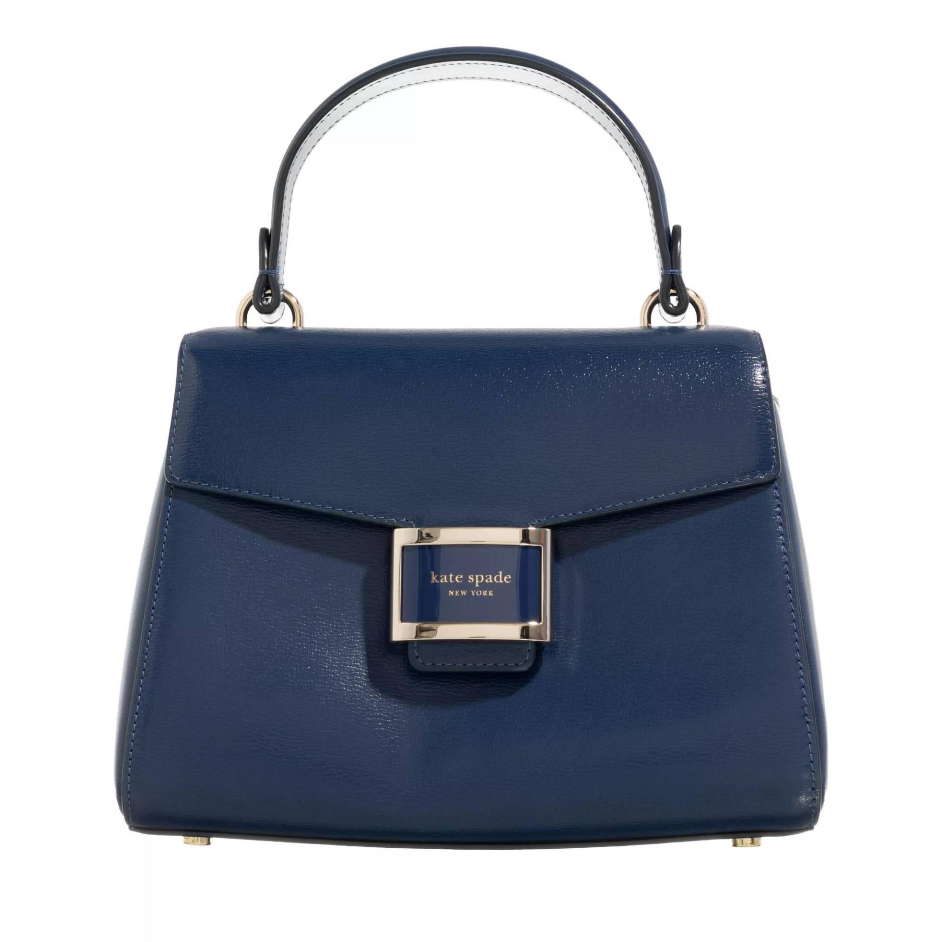 Kate Spade New York Henkeltasche - Katy Shiny Textured Leather Small - Gr. unisize - in Blau - für Damen von kate spade new york