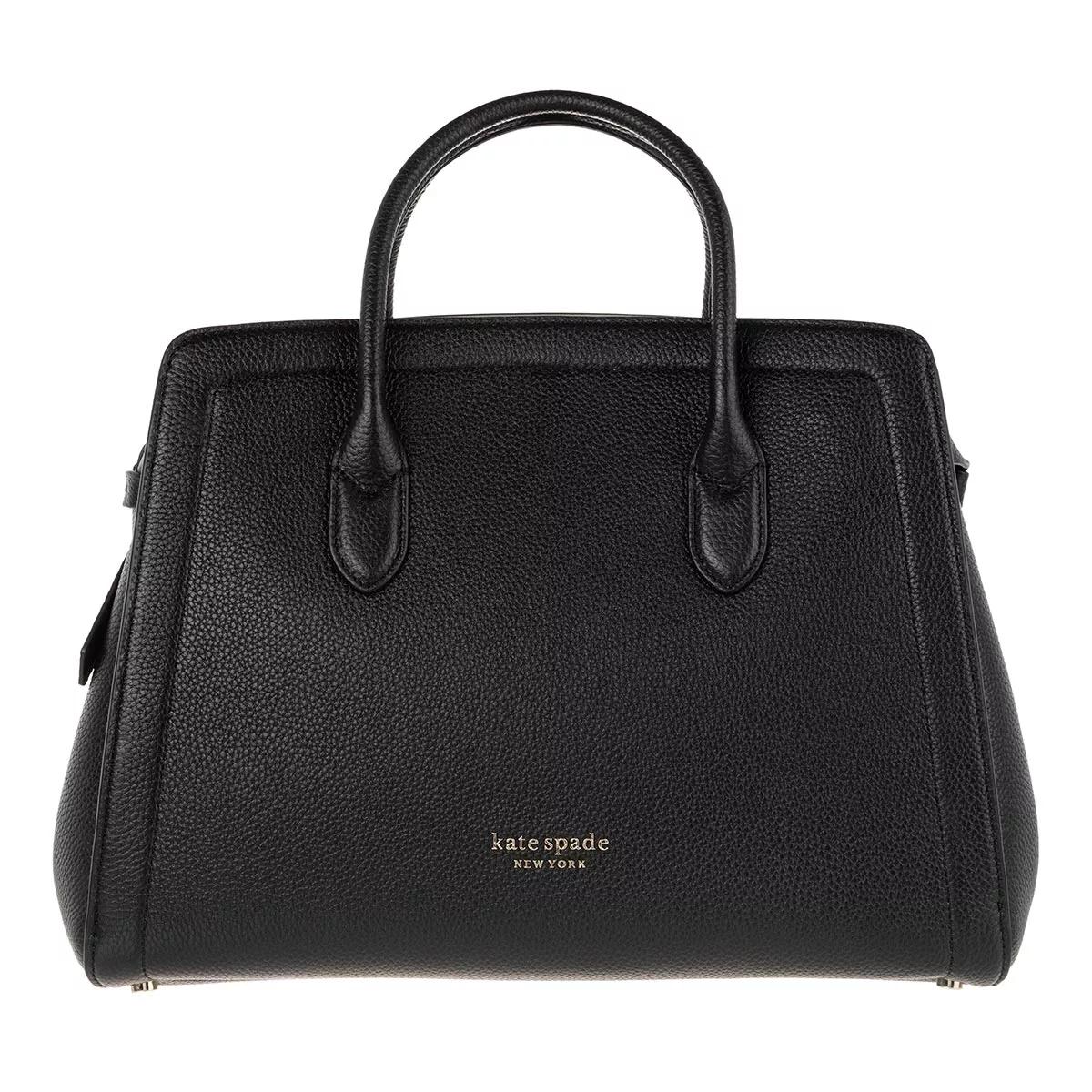 Kate Spade New York Henkeltasche - Knott Pebbled Leather Large Satchel - Gr. unisize - in Schwarz - für Damen von kate spade new york