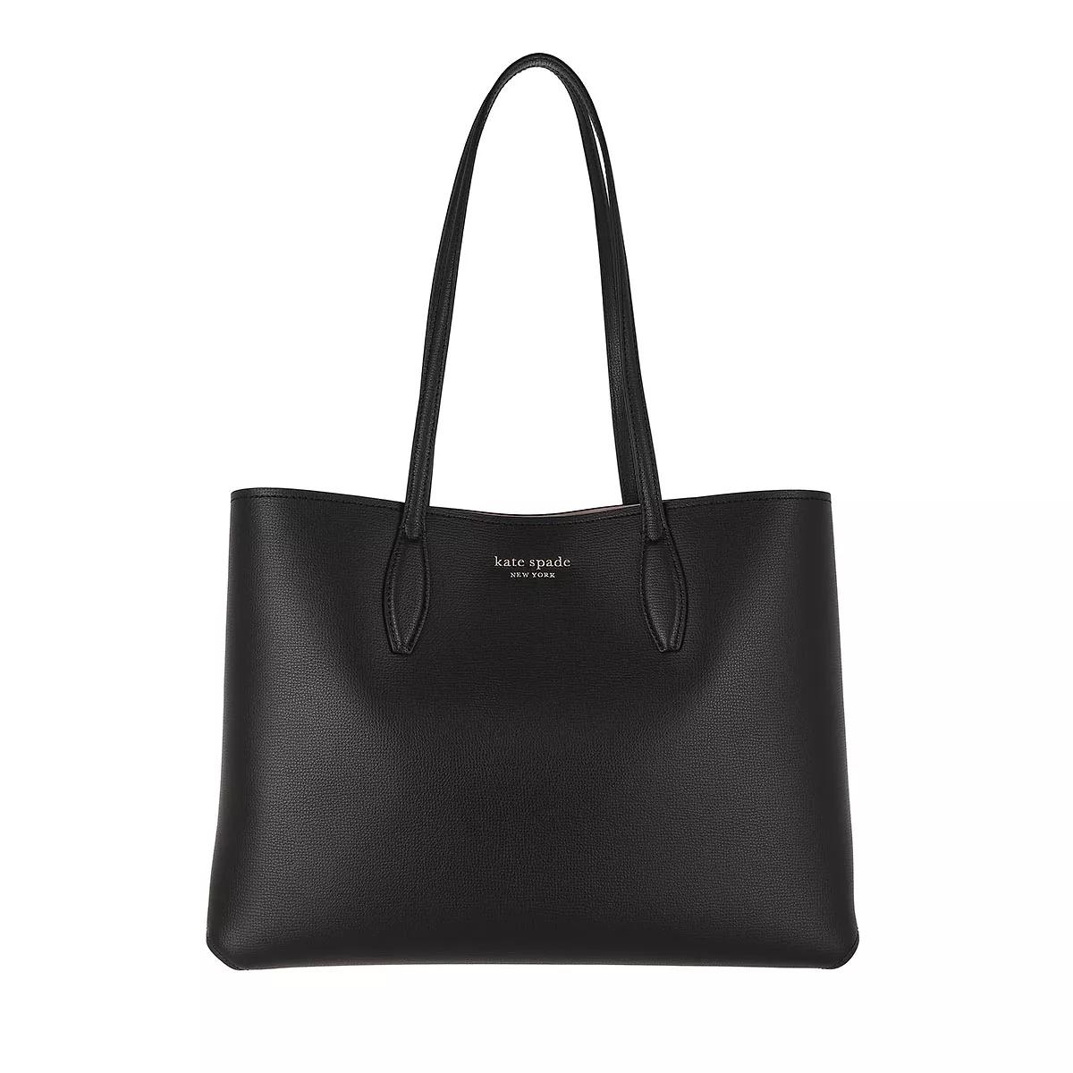 Kate Spade New York Henkeltasche - All Day Crossgrain Leather Large Tote - Gr. unisize - in Schwarz - für Damen von kate spade new york