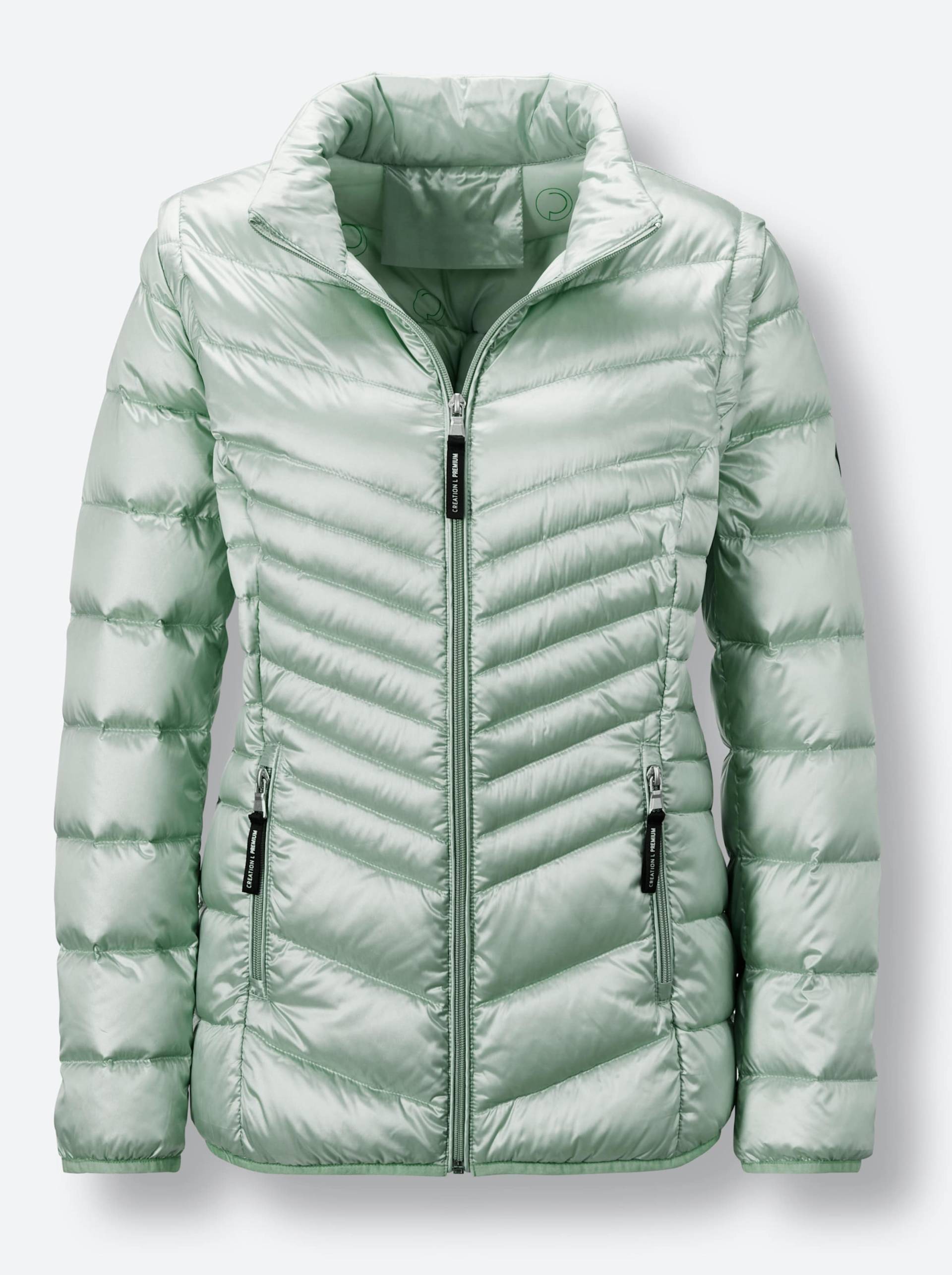 2-in-1-Daunenjacke in kalkmint von CREATION L PREMIUM