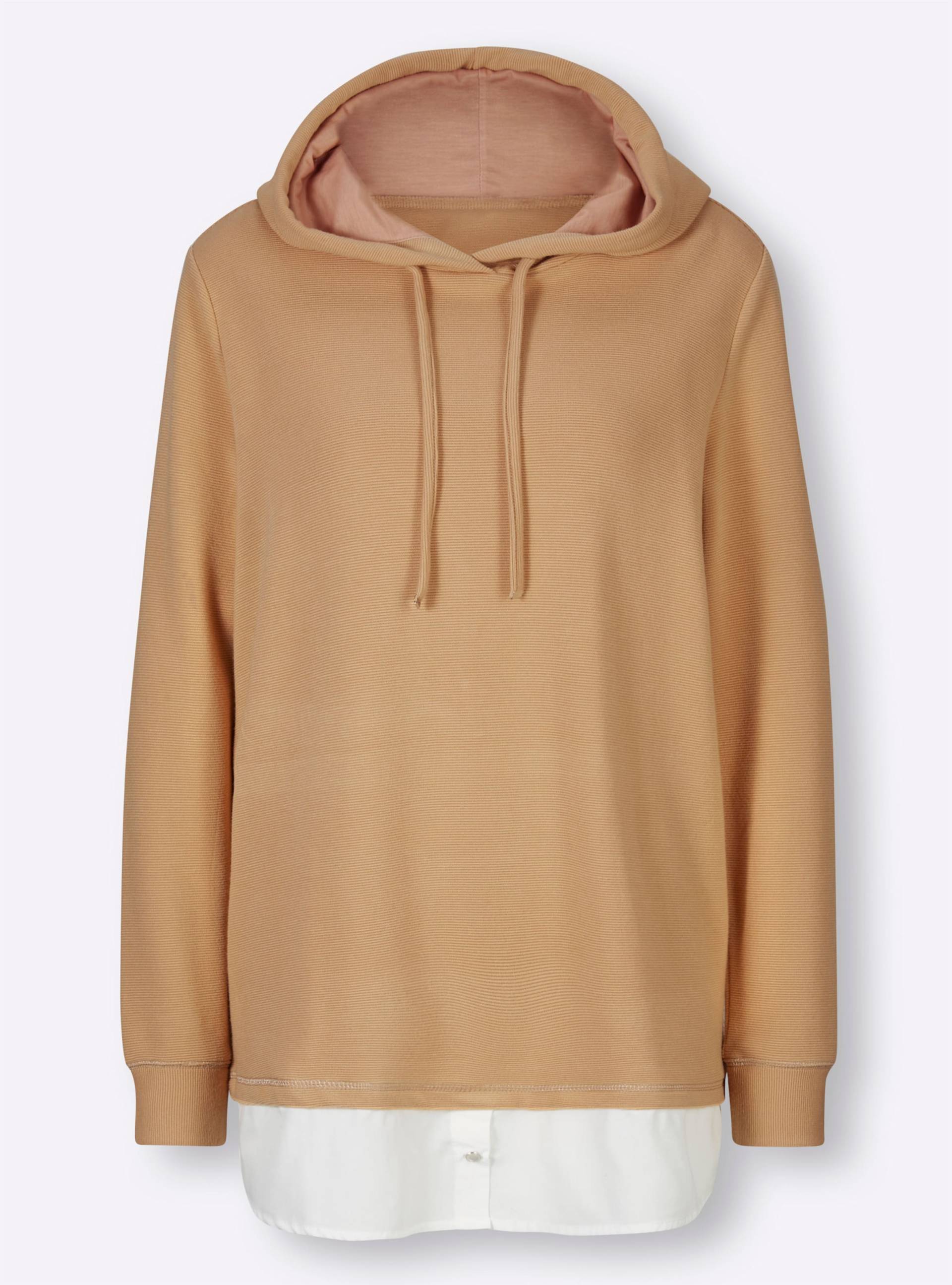 2-in-1-Sweatshirt in camel-weiss von heine