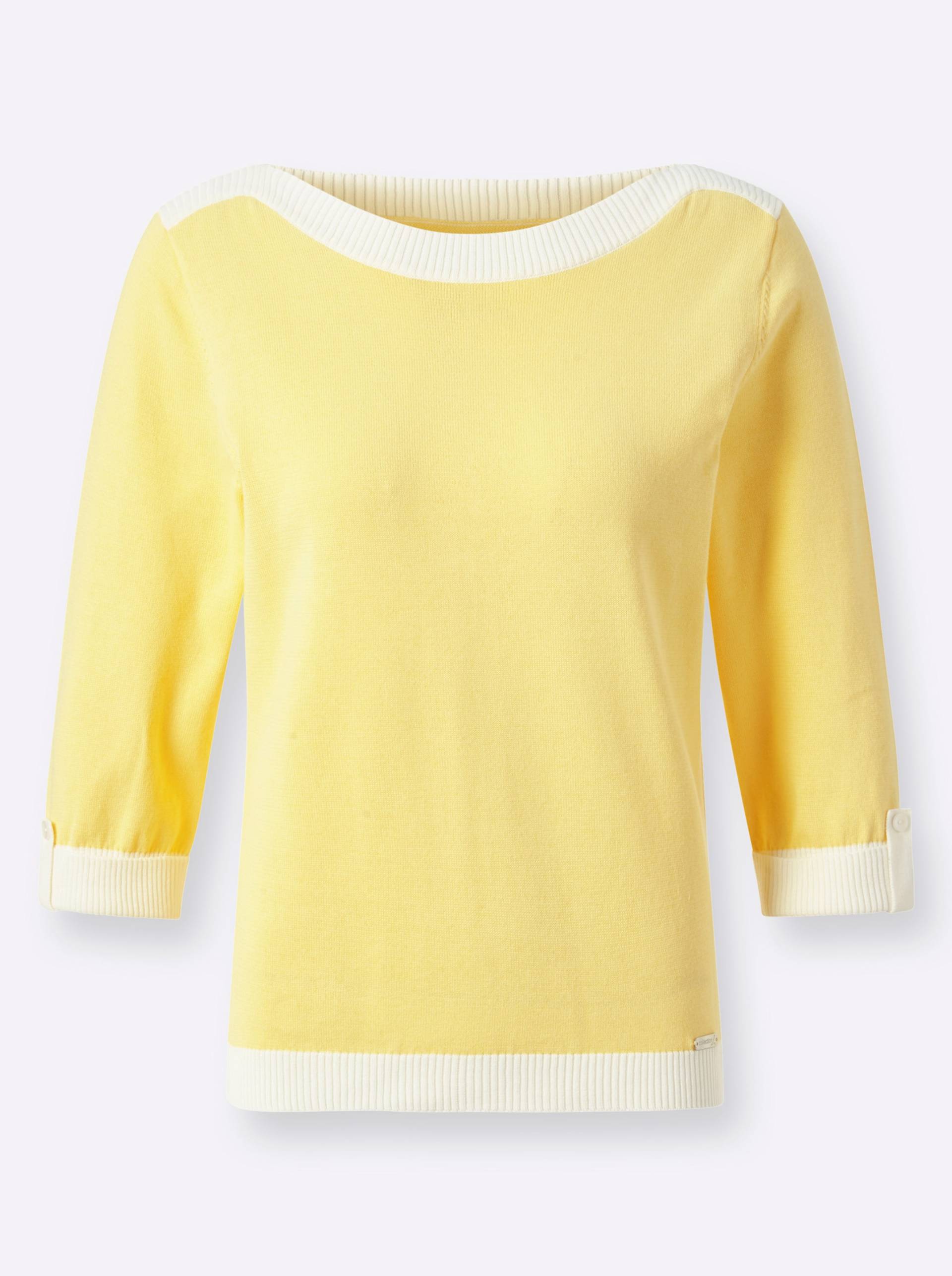 3/4 Arm-Pullover in zitrone von heine