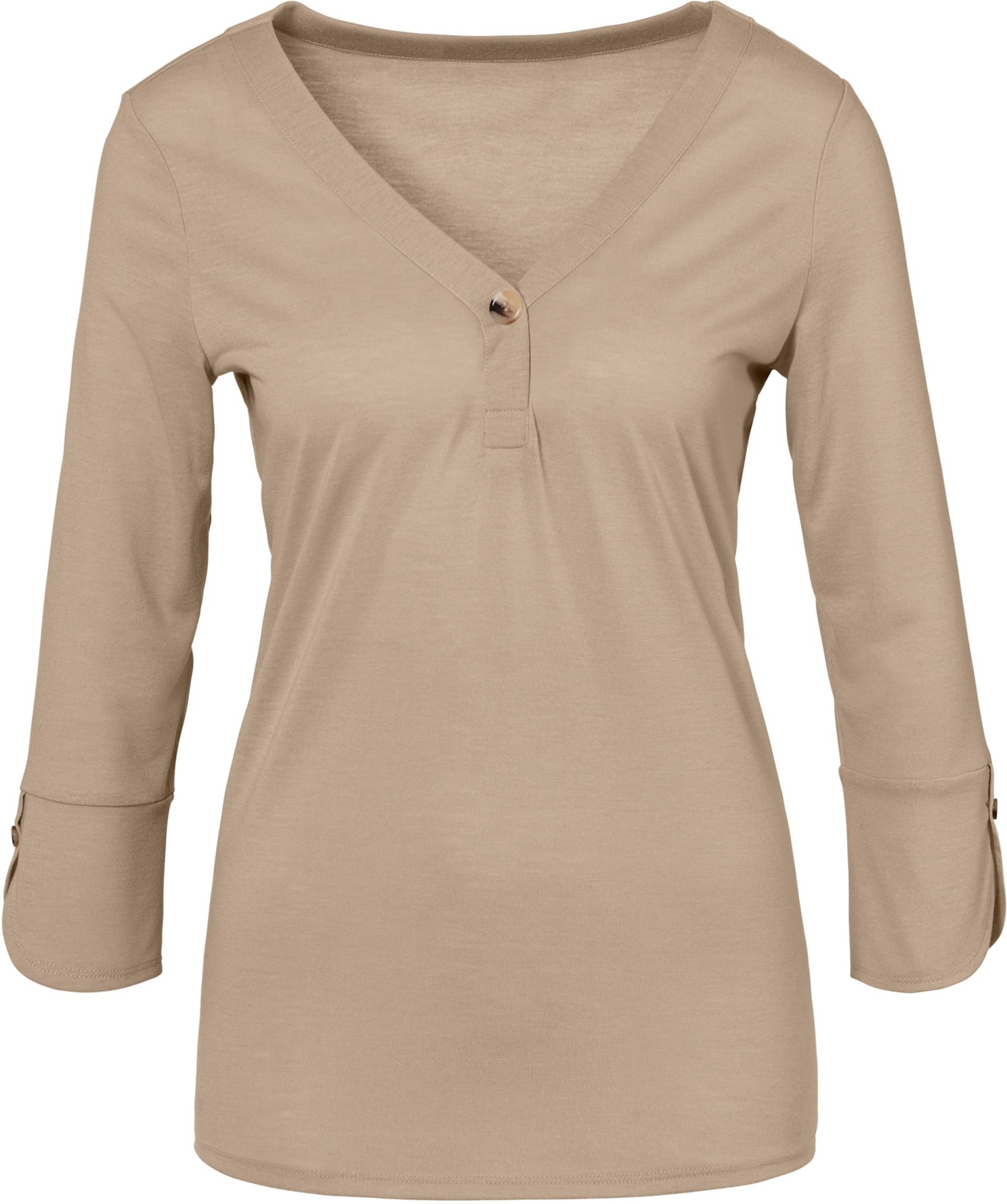 3/4-Arm-Shirt in beige von LASCANA