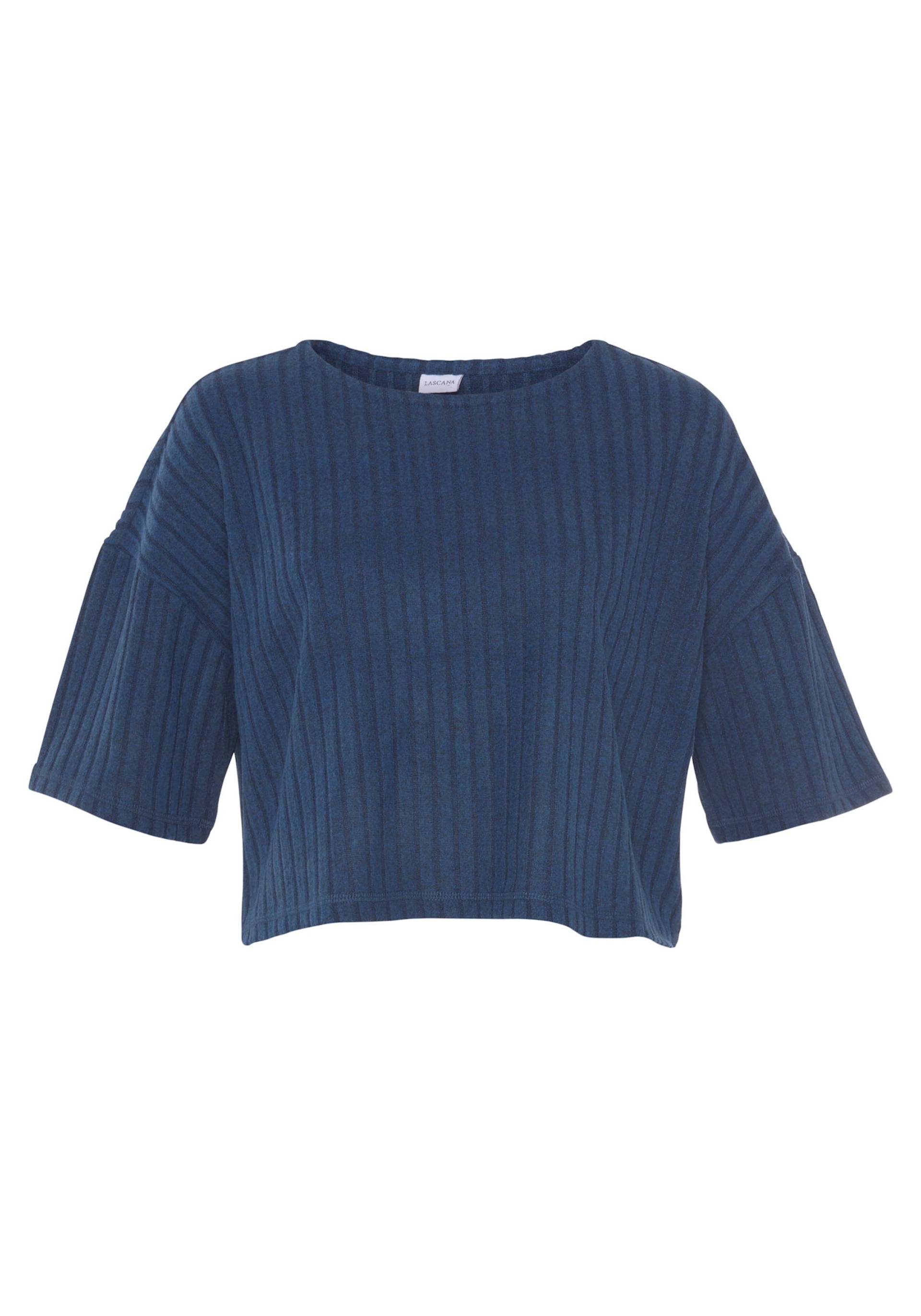 3/4-Arm-Shirt in blau-melange von LASCANA