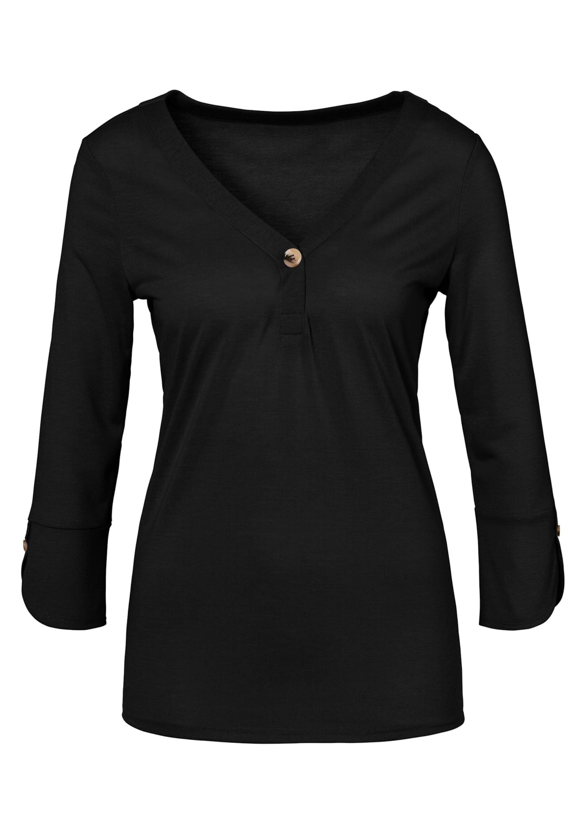 3/4-Arm-Shirt in schwarz von LASCANA