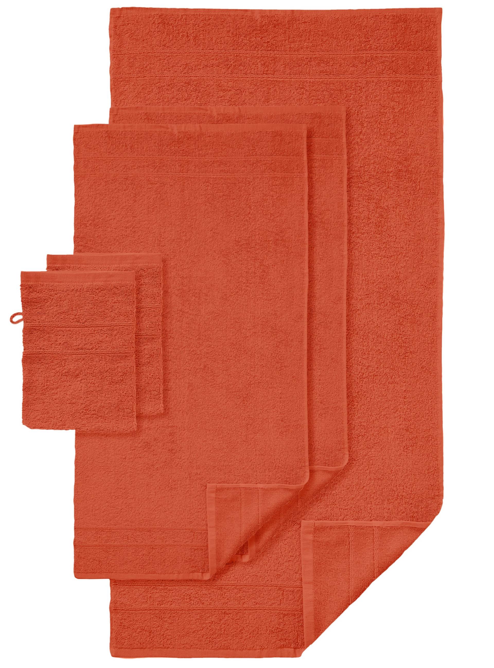 4-tlg. Handtuch-Sparset in orange von wäschepur