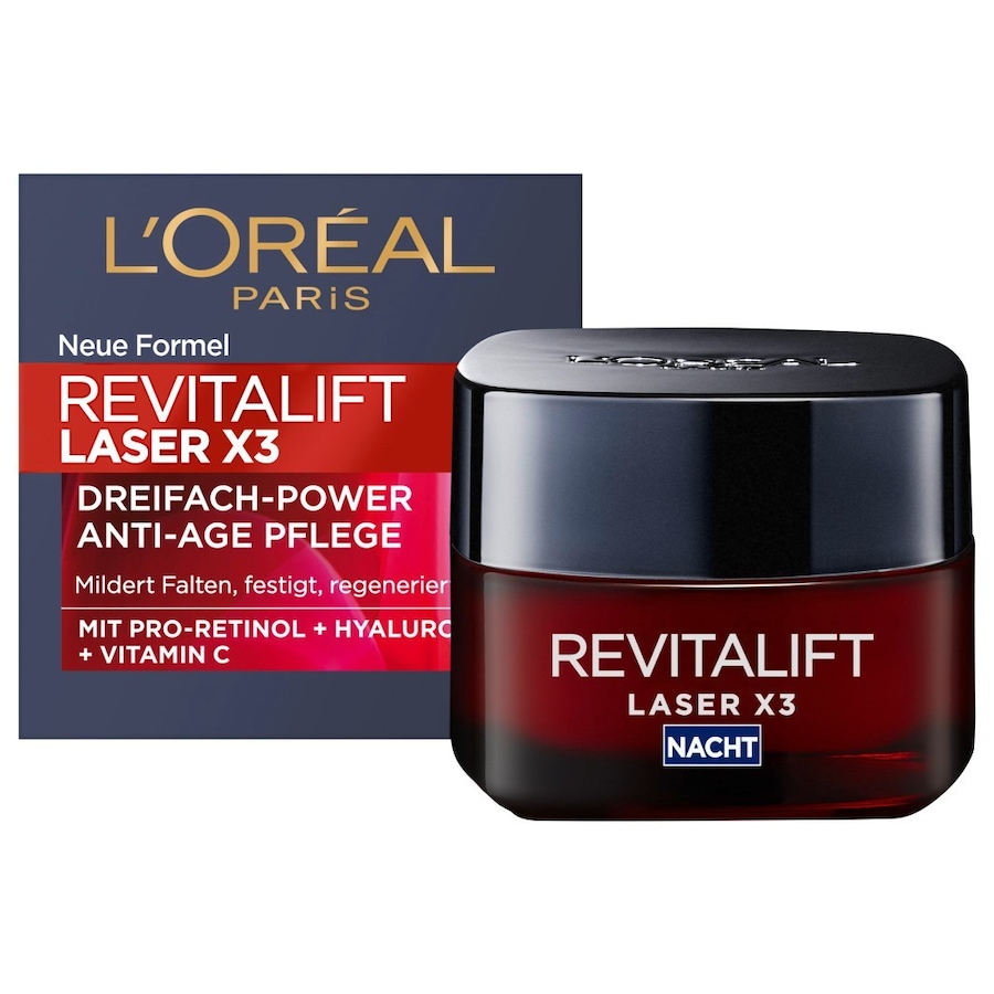 L’Oréal Paris Revitalift L’Oréal Paris Revitalift Laser X3 Dreifach-Power Anti-Age Nachtpflege mit Pro-Retinol + Hyaluronsäure + Vitamin C antiaging_pflege 50.0 ml L’Oréal Paris Revitalift L’Oréal Paris Revitalift Laser X3 Dreifach-Power Anti-Age Nachtpflege mit Pro-Retinol + Hyaluronsäure + Vitamin C antiaging_pflege 50.0 ml von L’Oréal Paris