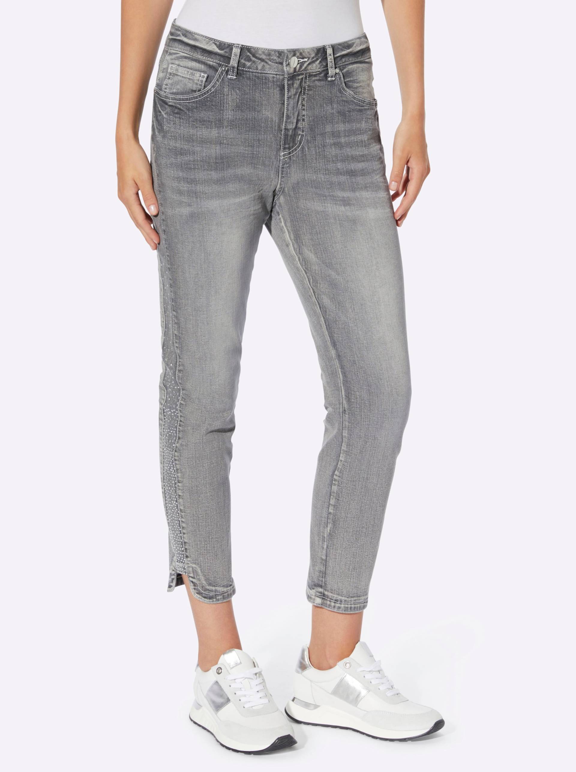 7/8-Jeans in light grey-denim von heine
