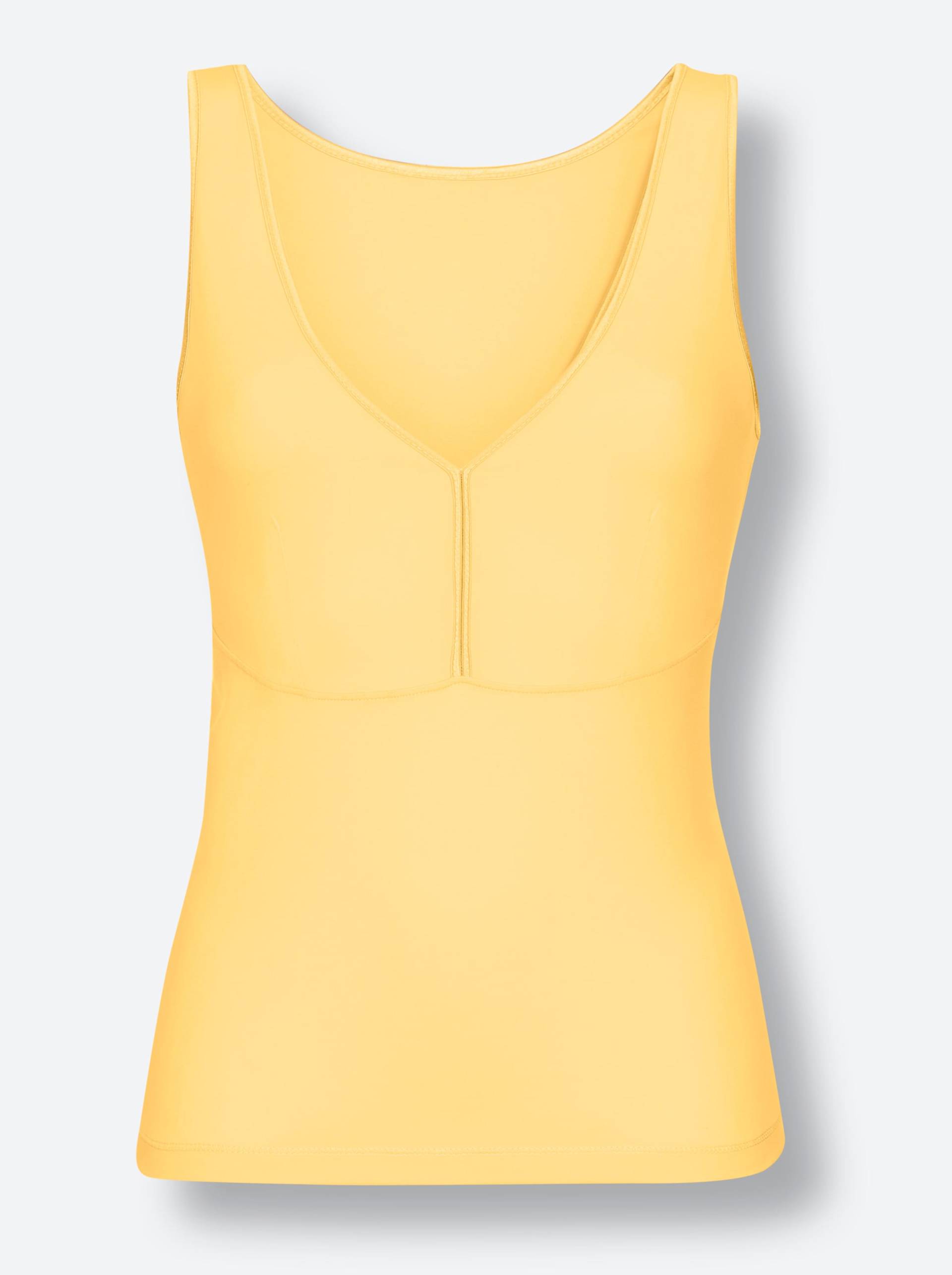 BH-Hemd in weiss + gelb von wäschepur