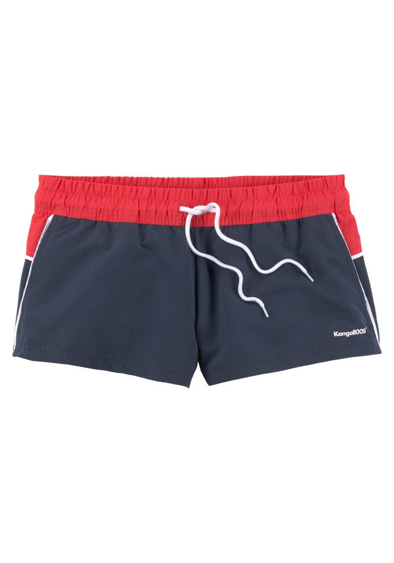 Badeshorts in marine-hellrot von KangaROOS