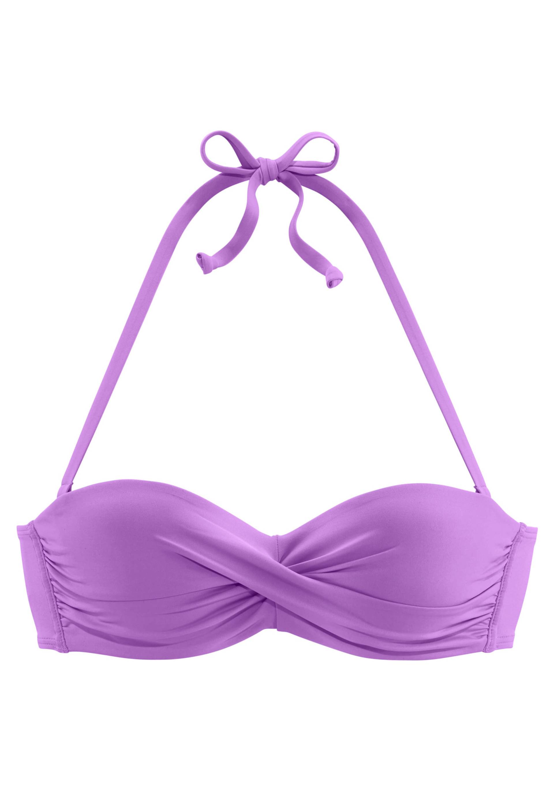 Bandeau-Bikini-Top in lila von s.Oliver