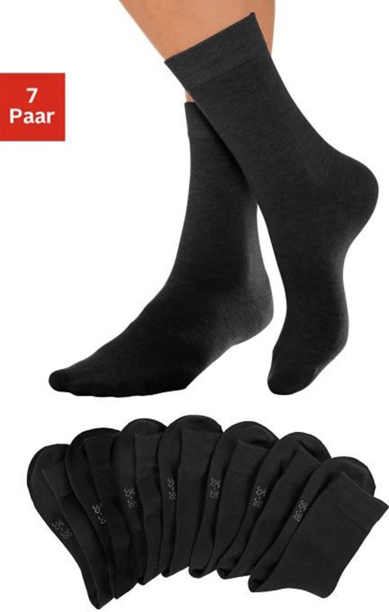 Basicsocken in schwarz von Lavana