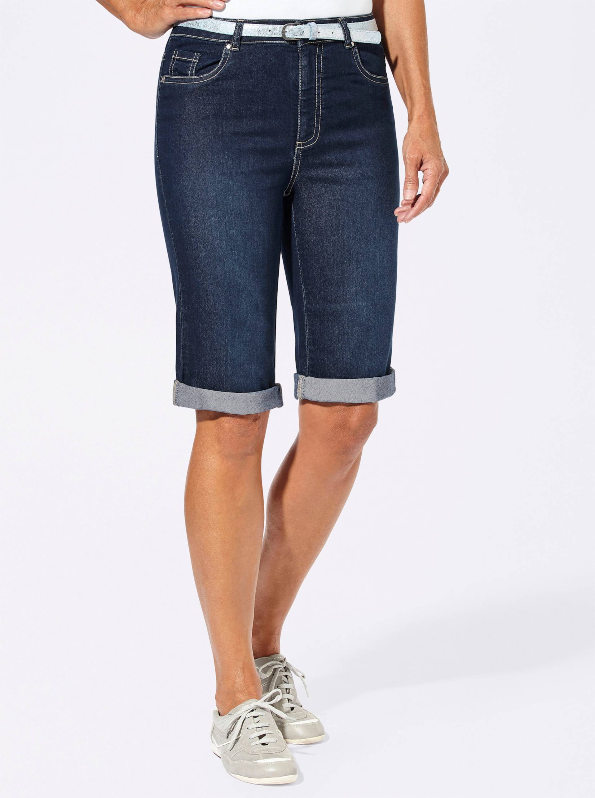 Jeansbermudas in blue-stone-washed von heine