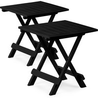Beistelltisch Adige 2er-Set Schwarz Kunststoff 50x45x43cm Beistelltisch Adige 2er-Set Schwarz Kunststoff 50x45x43cm von Deuba®