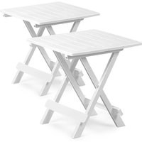 Beistelltisch Adige 2er-Set Weiß Kunststoff 50x45x43cm von Deuba®