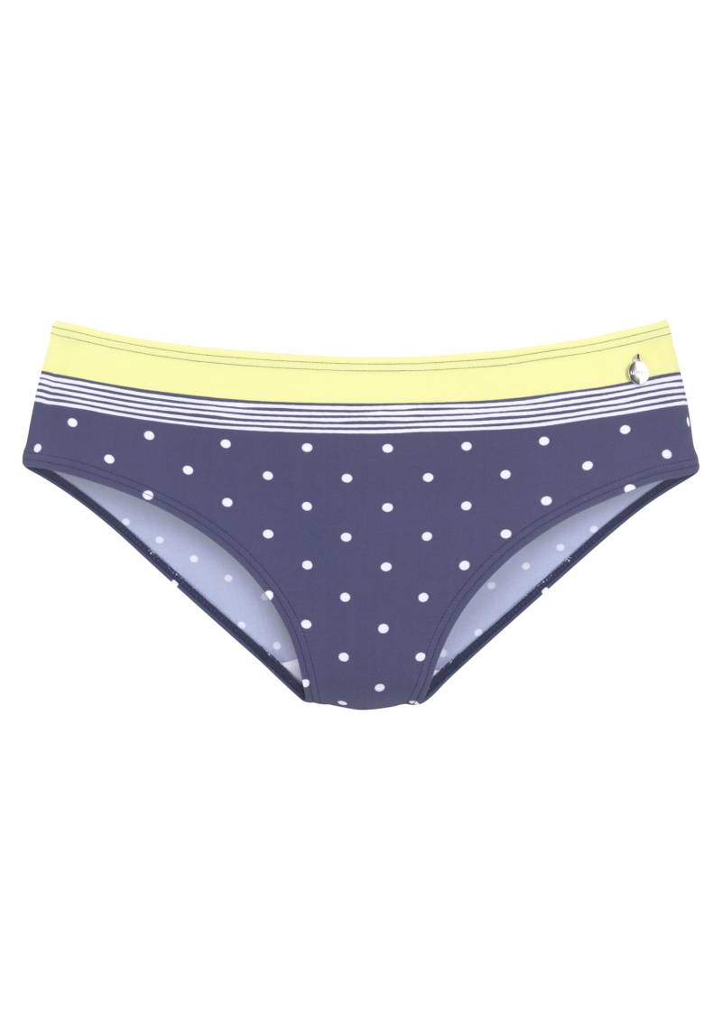 Bikini-Hose in blau-gelb-bedruckt von LASCANA