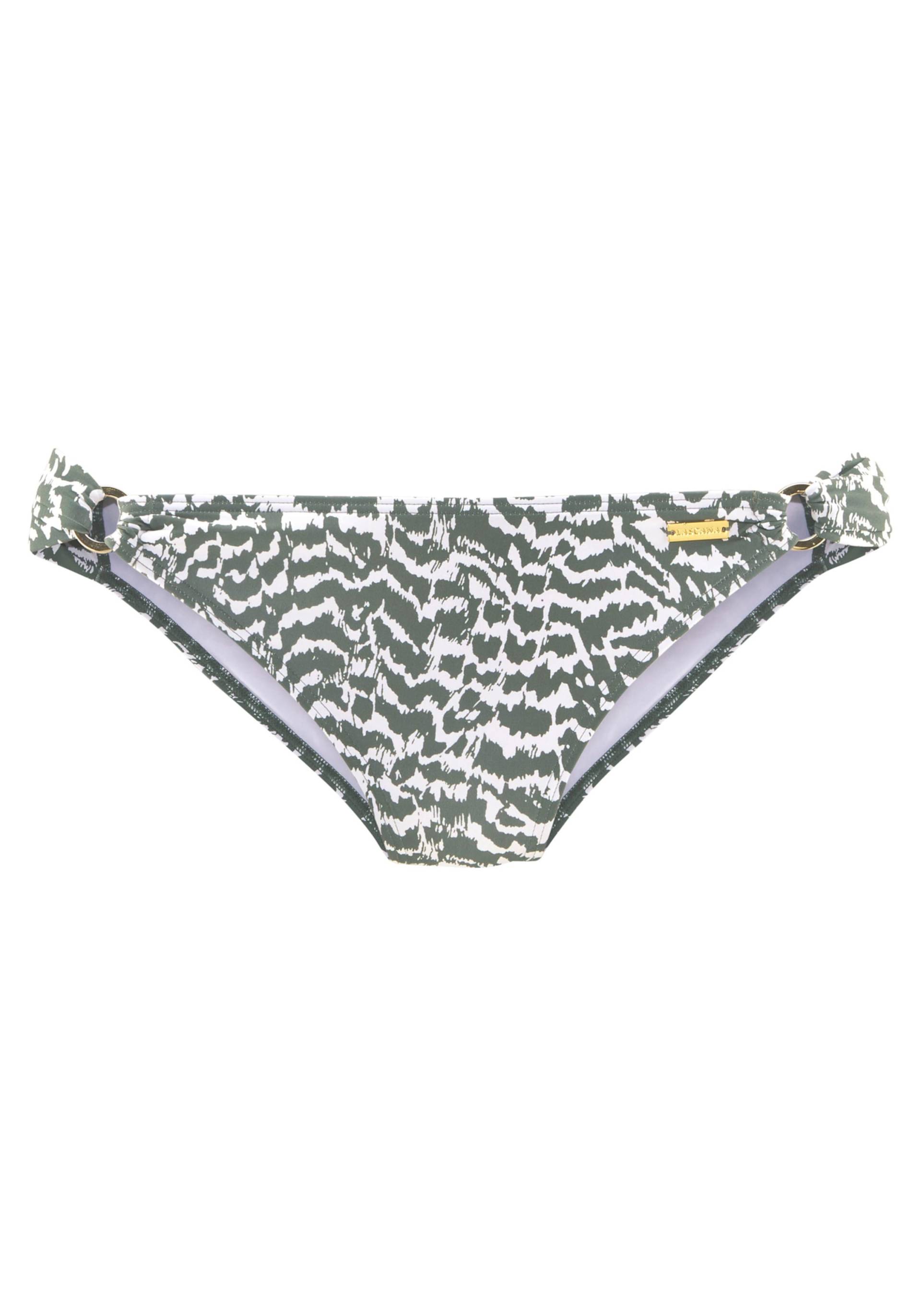 Bikini-Hose in oliv-bedruckt von LASCANA