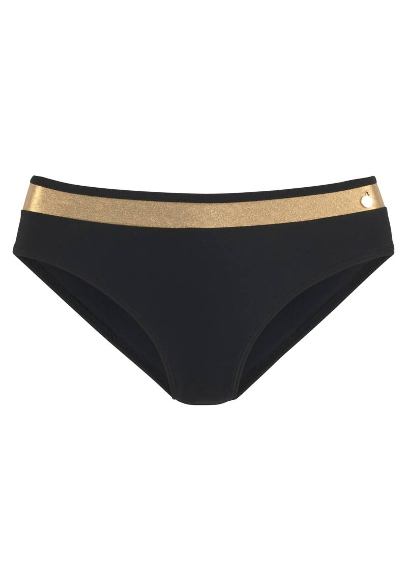 Bikini-Hose in schwarz-goldfarben von LASCANA