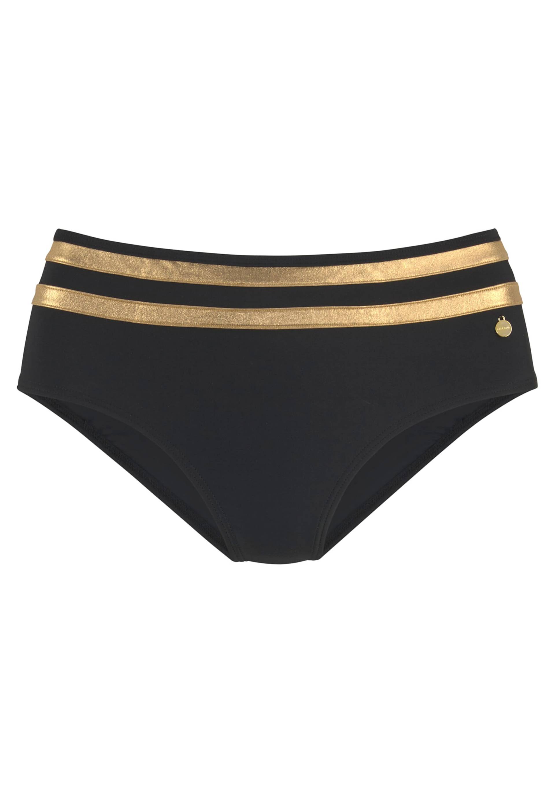 Bikini-Hose in schwarz-goldfarben von LASCANA