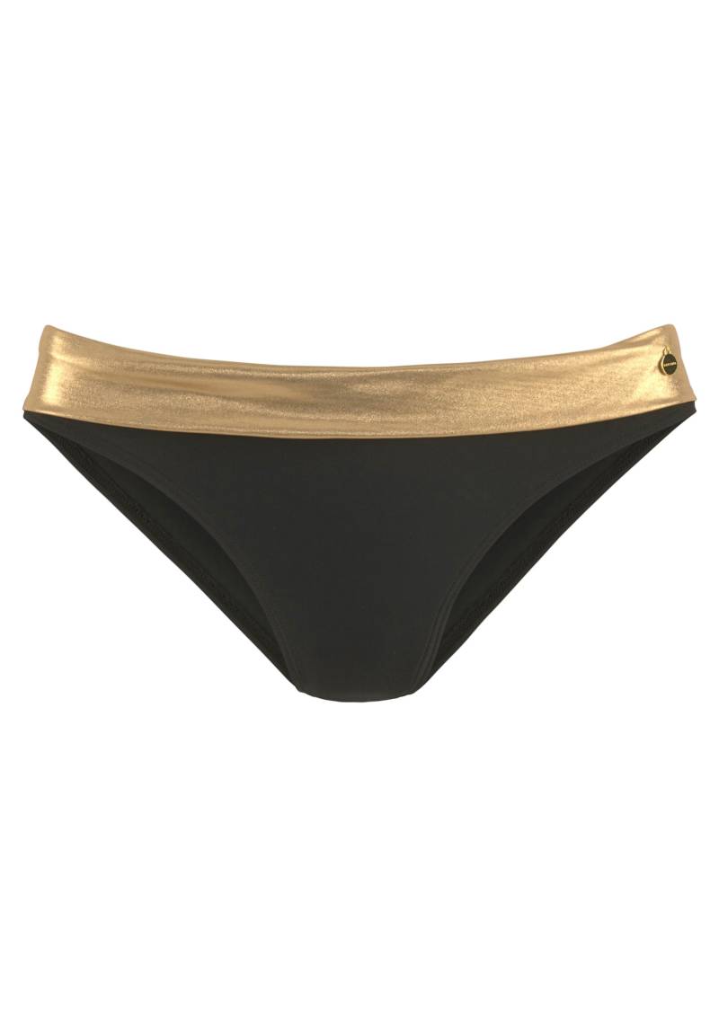 Bikini-Hose in schwarz-goldfarben von LASCANA