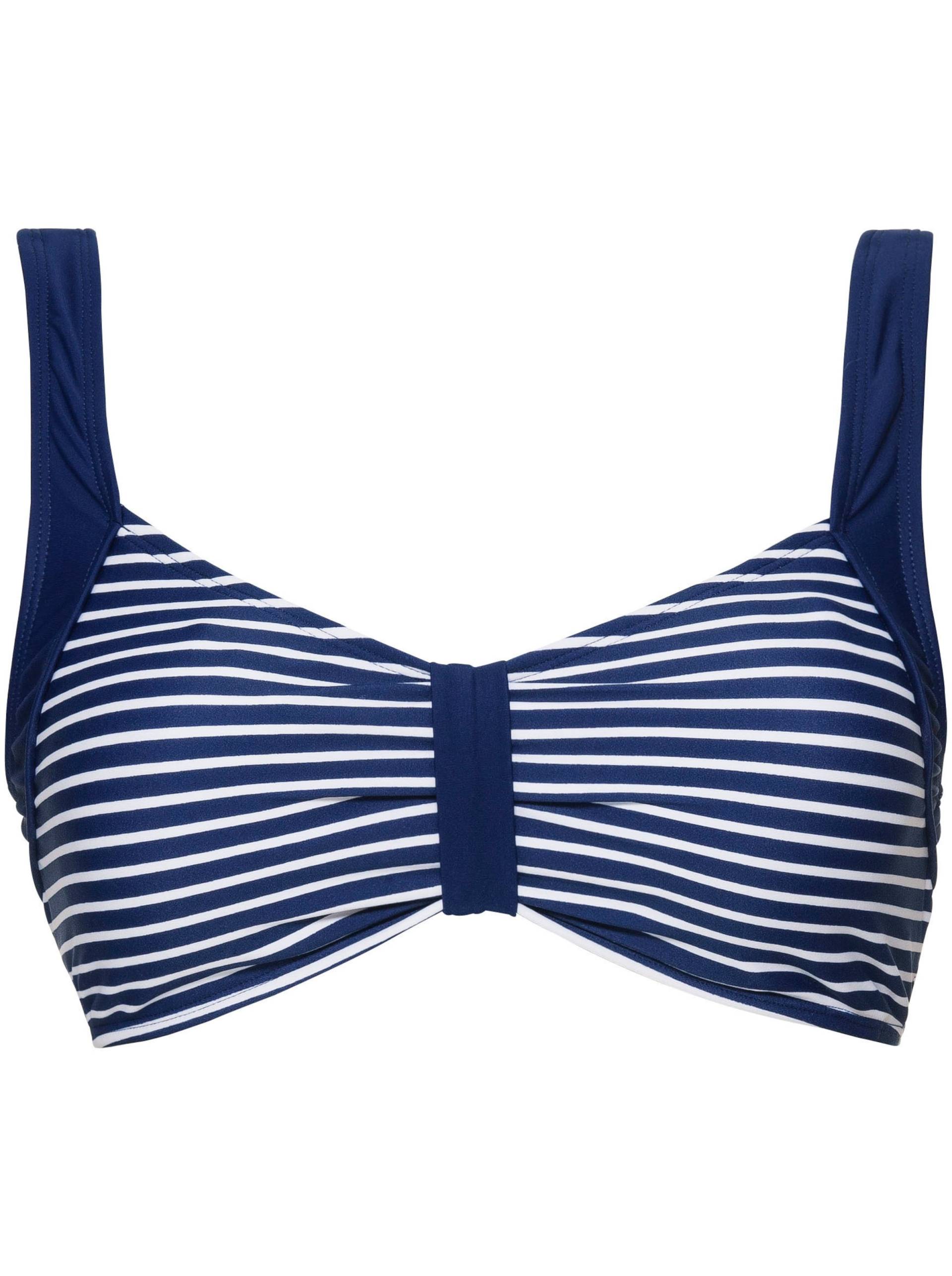 Bikini-Oberteil in marine-weiss von feel good