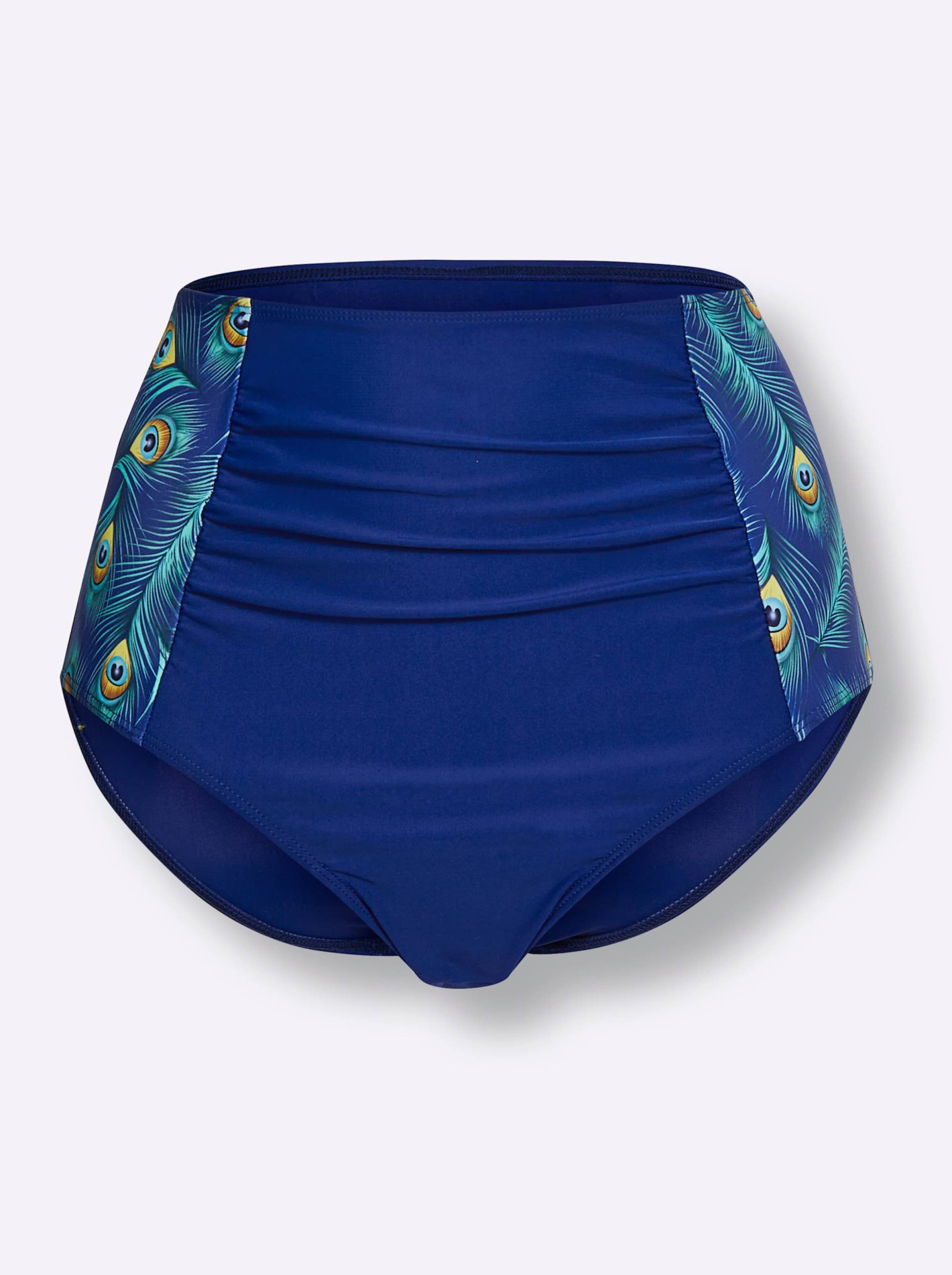 Bikini-Slip in royalblau-blaugrün-bedruckt von feel good