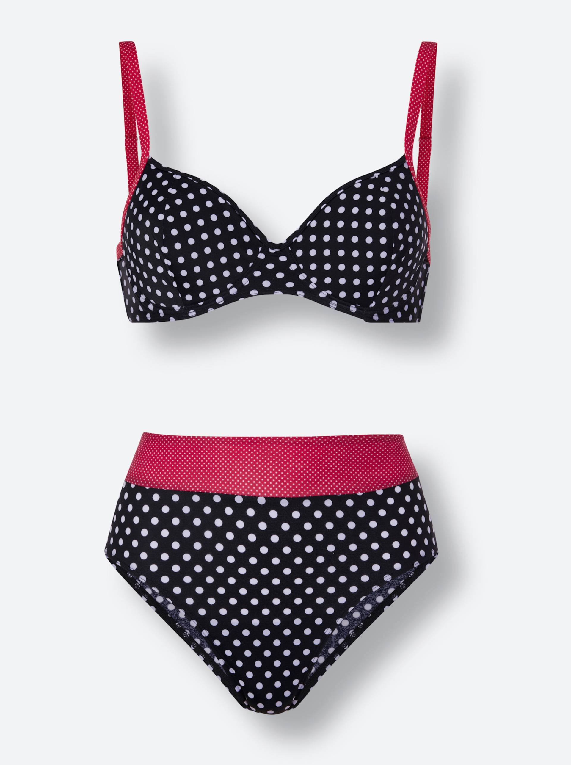 Bikini in schwarz-rot-bedruckt von feel good