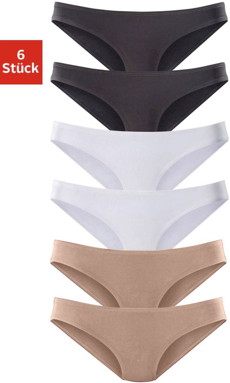 Bikinislip in beige, schwarz, weiss von heine