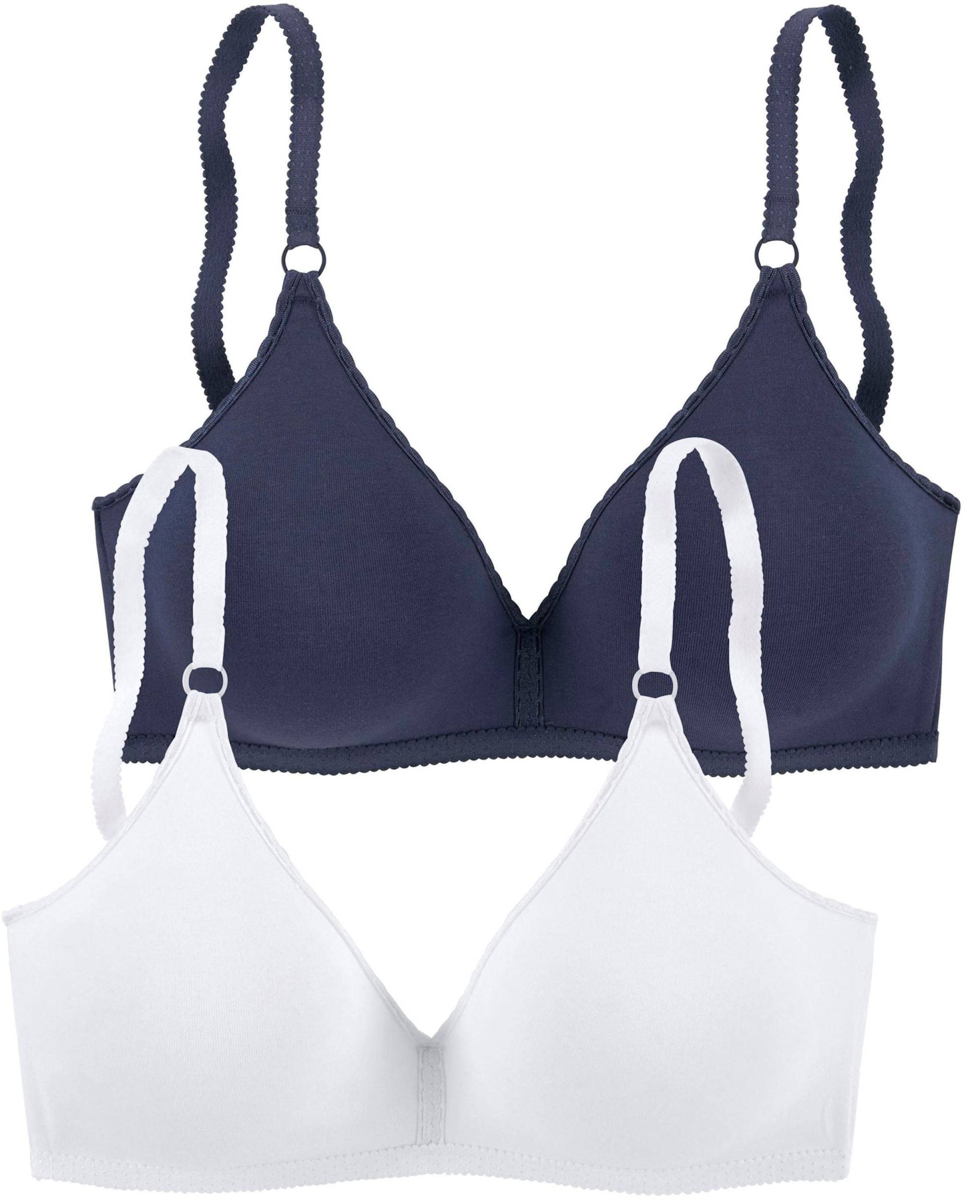 Bralette-BH in marine+weiss von petite fleur