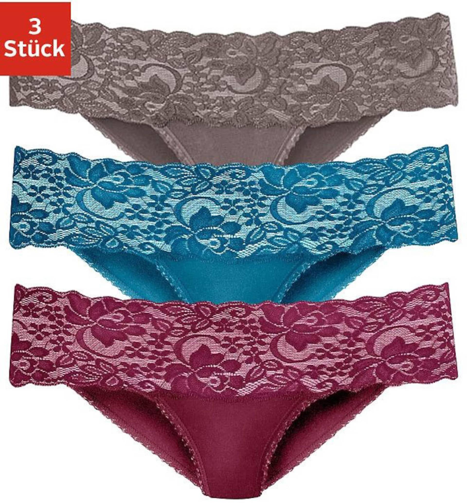 Brasilslip in petrol, taupe, bordeaux von Vivance