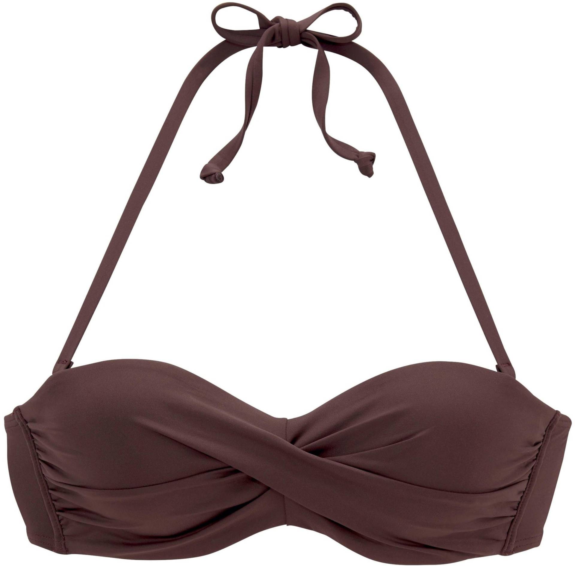 Bügel-Bandeau-Bikini-Top in braun von s.Oliver