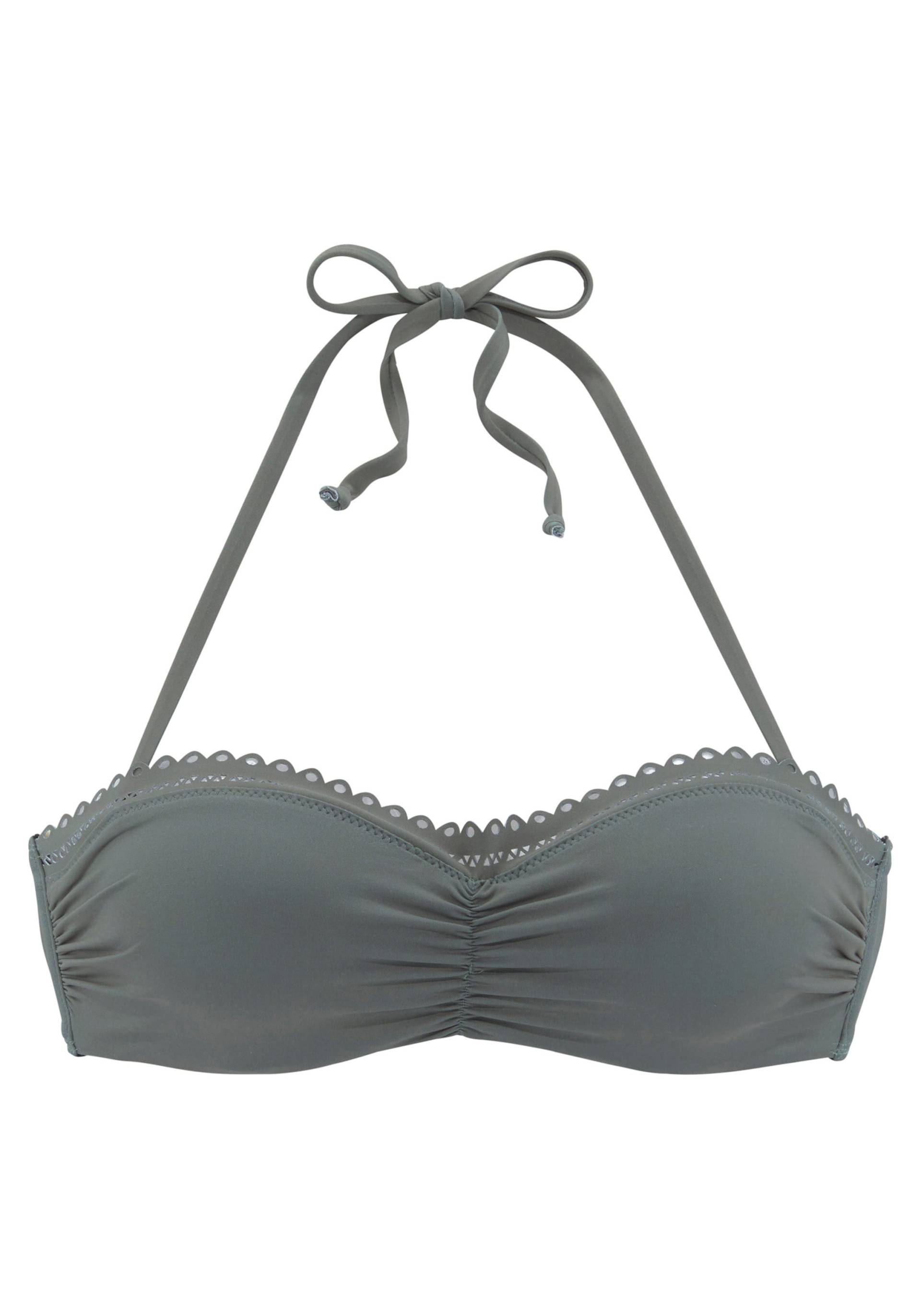 Bügel-Bandeau-Bikini-Top in oliv von s.Oliver