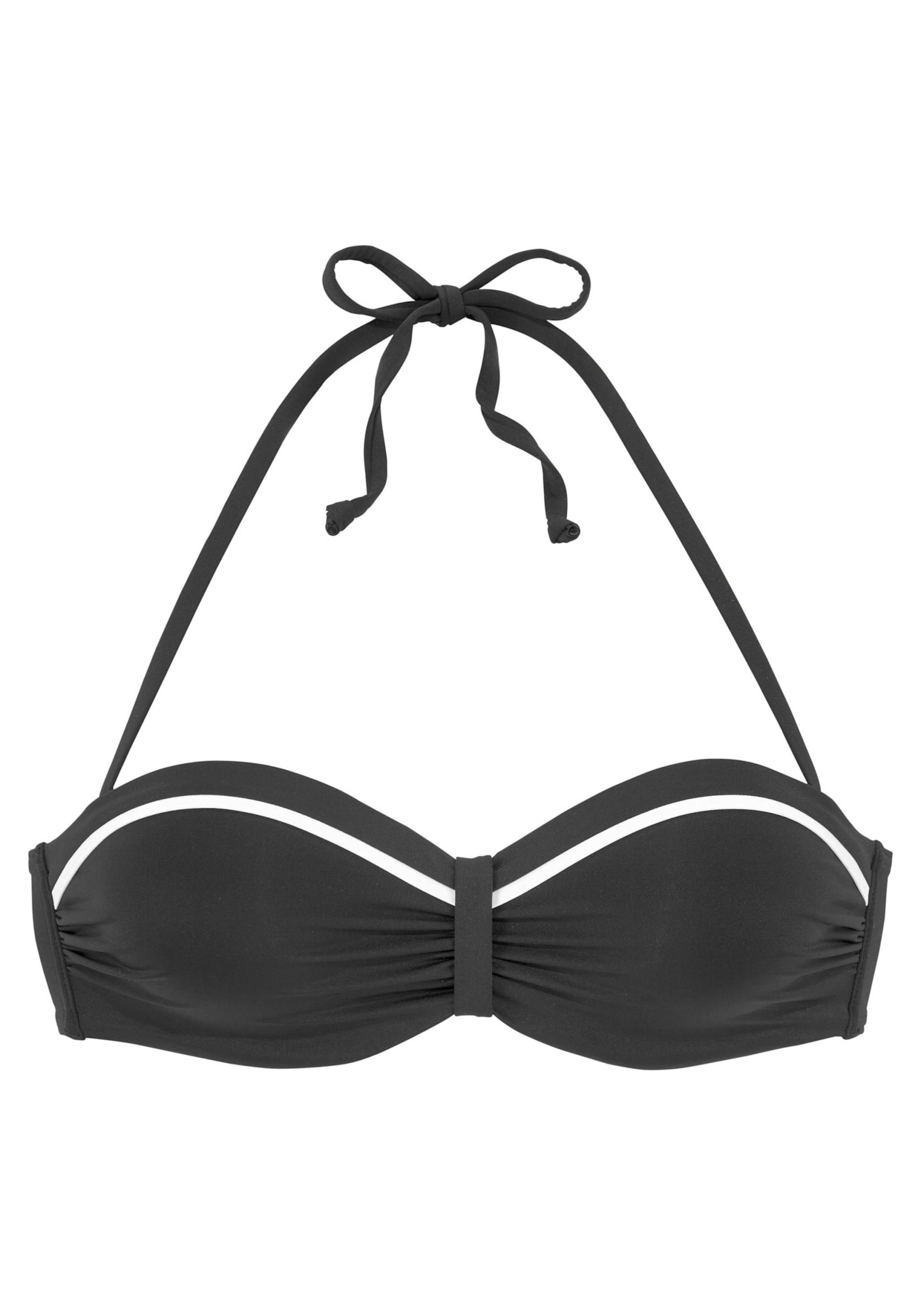 Bügel-Bandeau-Bikini-Top in schwarz von Vivance