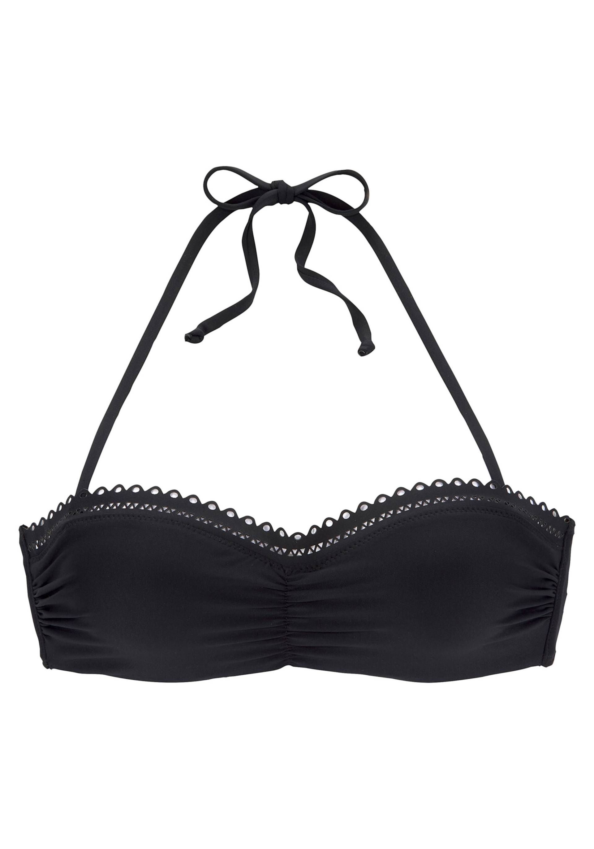 Bügel-Bandeau-Bikini-Top in schwarz von s.Oliver